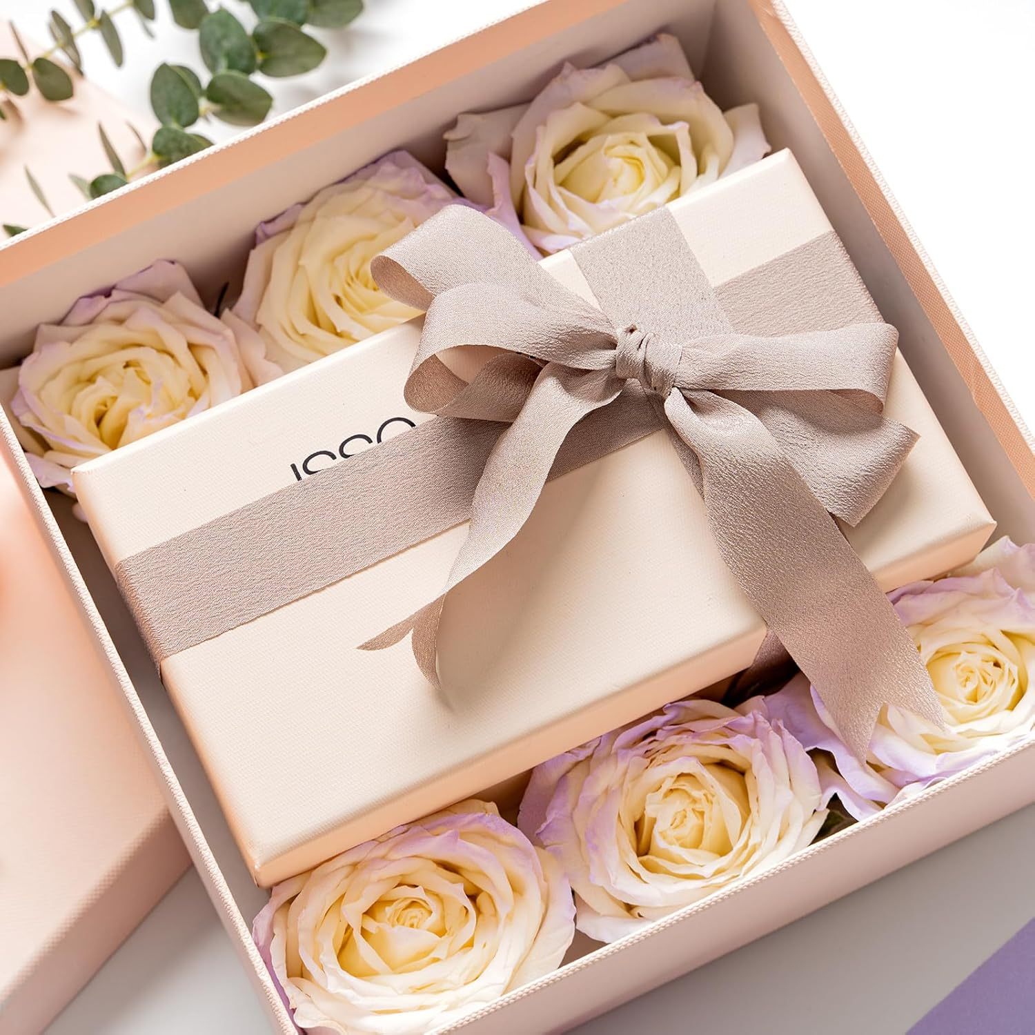 Ivory Ribbon Ribbon for Gift Wrapping Ribbon for Flower Bouquet Silk Gift Ribbon Beige Ribbon - Brown image number 6