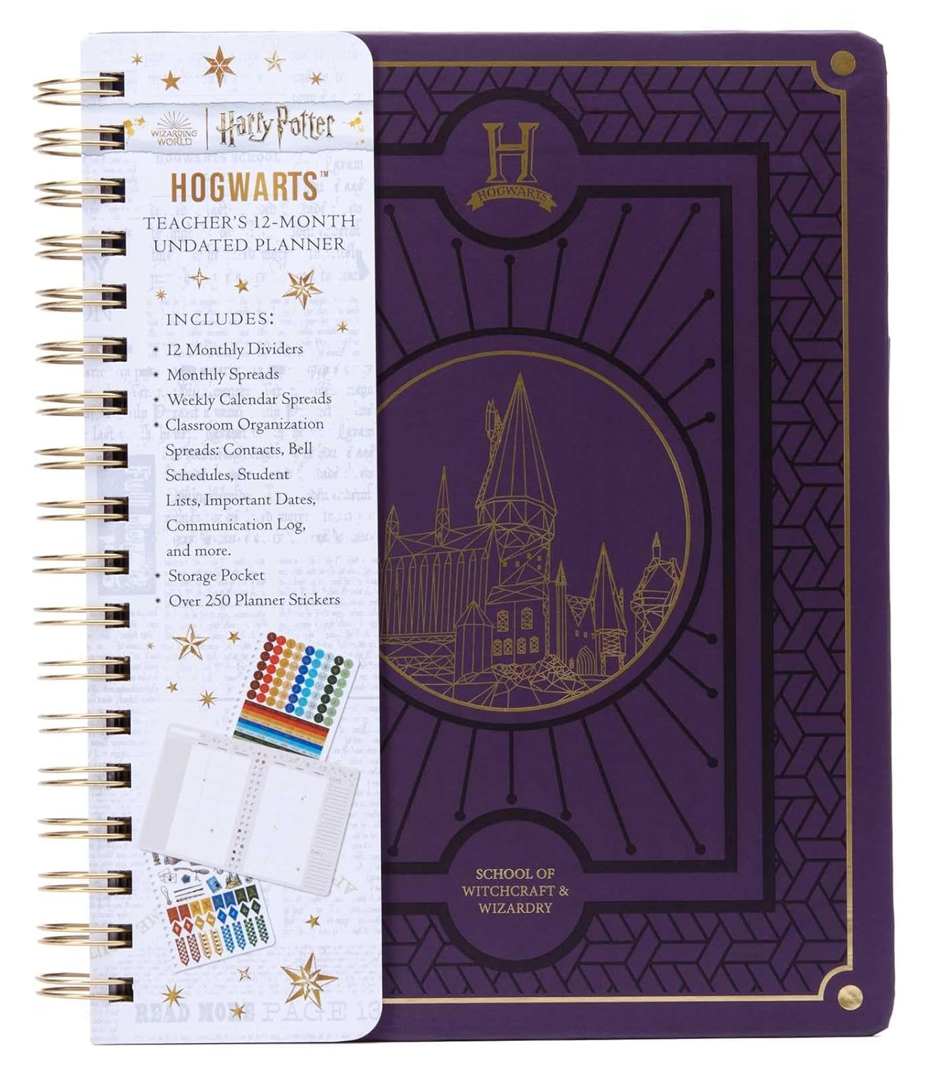 Harry Potter: Hogwarts Teacher'S 12-Month Undated Planner: (Harry Potter School Planner School, Harry Potter Gift, Harry Potter Stationery, Undated Planner, Teacher Planner)