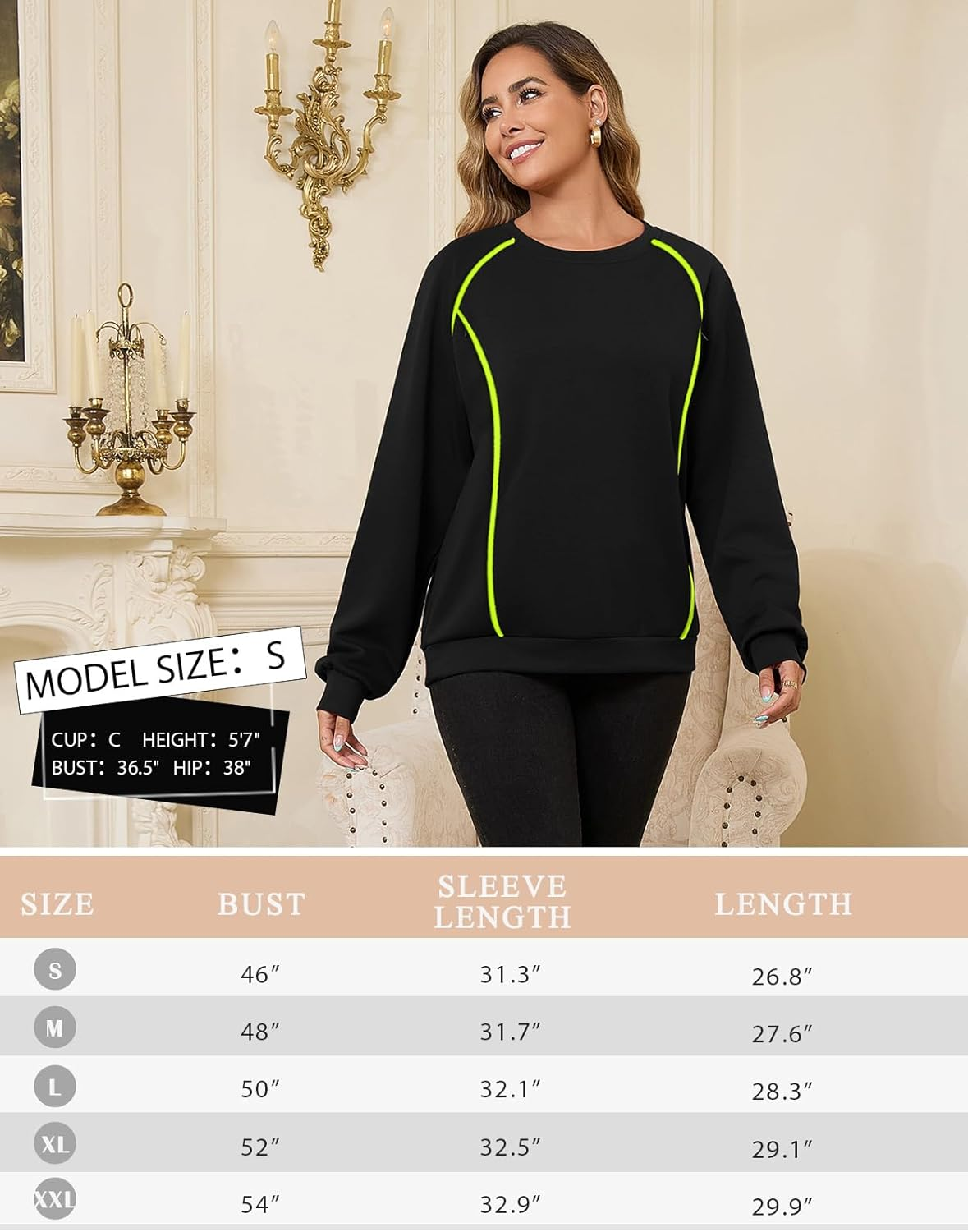 Bhome Nursing Shirts for Breastfeeding Zipper Long Sleeve Breast Feeding Sweatshirts Women Loose Fit Maternity Pullover Tops image number 1