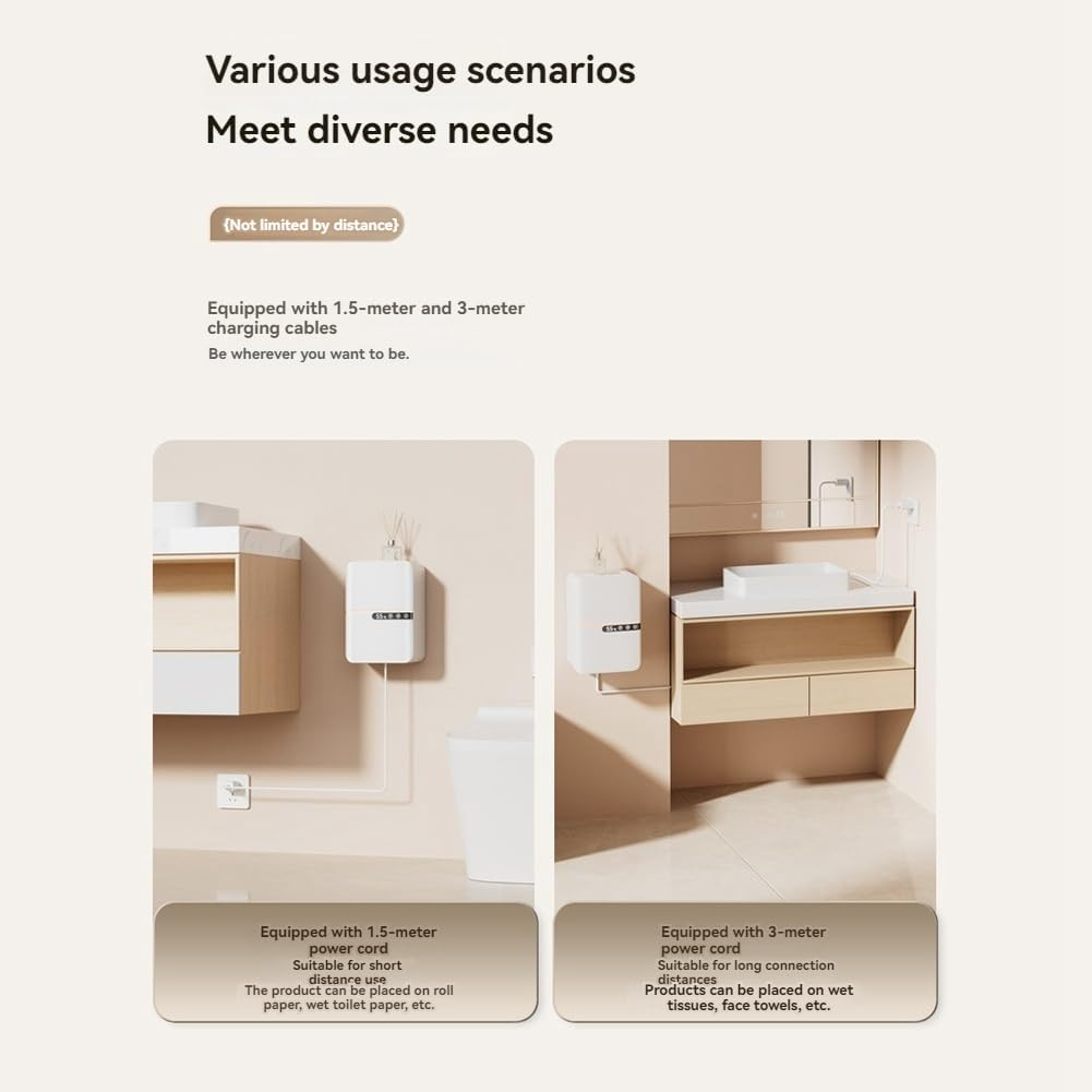 Wall Mounted Wet Wipe Heater Warmer with LED Display Wet Towel Dispenser USB Wipe Warmer Napkin Heating Box image number 6