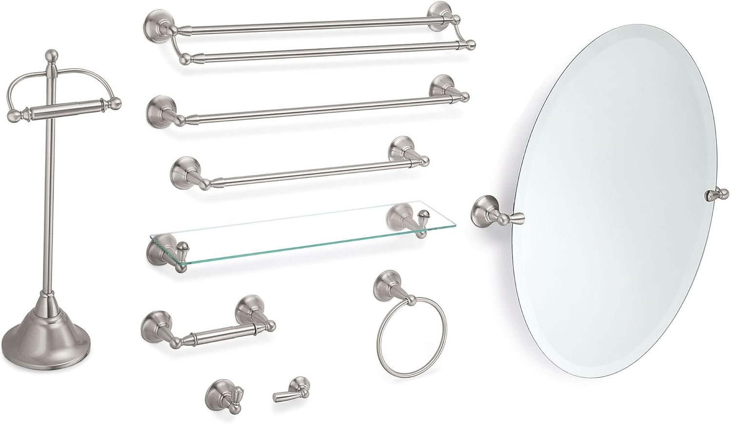 Moen DN6822BN Sage Collection 24-Inch Double Towel Bar, Spot Resist Brushed Nickel image number 6