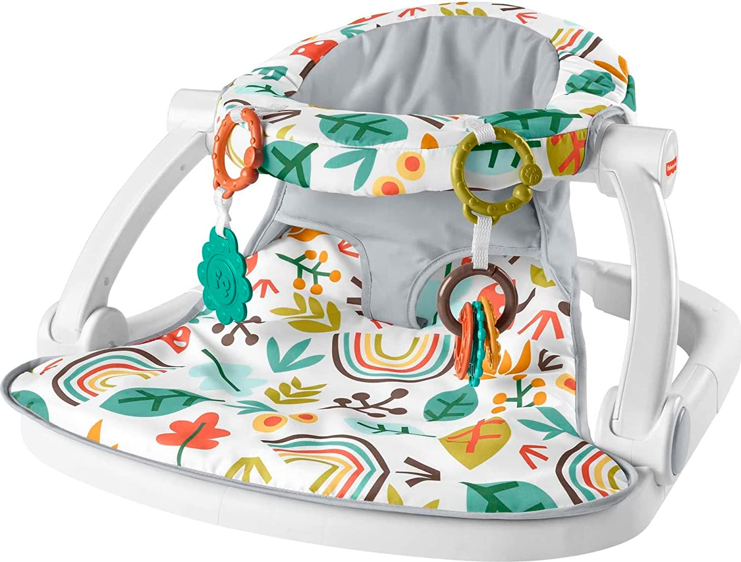 Fisher-Price Portable Baby Seat with Toys, Baby Chair for Sitting Up, Sit-Me-Up Floor Seat, Whimsical Forest image number 4