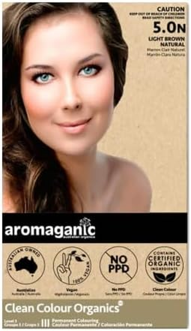 Aromaganic Permanent Hair Colour, 5.0N Light Brown Natural