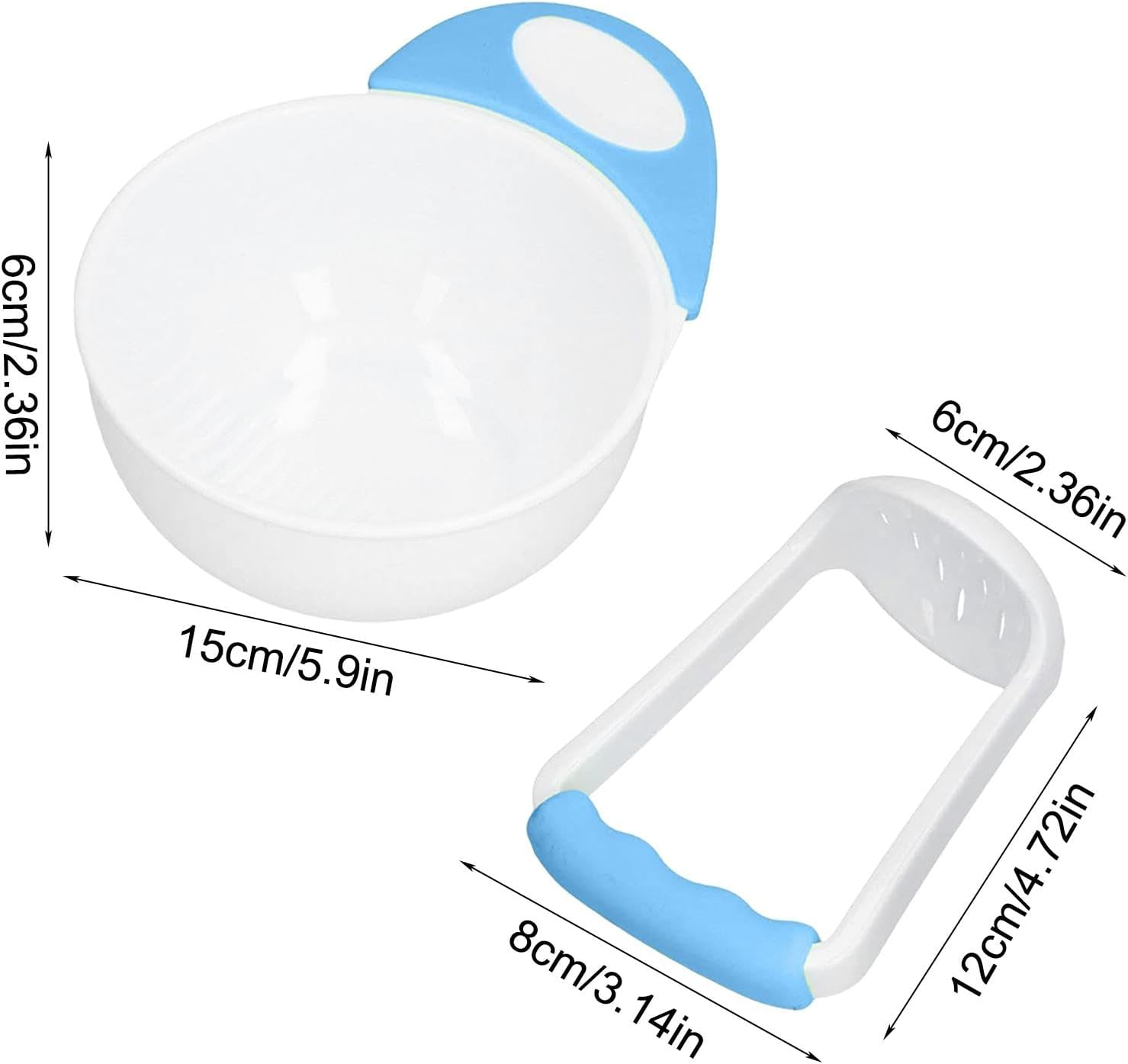 Mashing Bowl Baby | Baby Food Processor Maker with Long Handle | Non Slip Baby Food Masher and Bowl Set | Fruit Vegetable Mash Weaning Bowl Baby Food Blenders for Food Presses