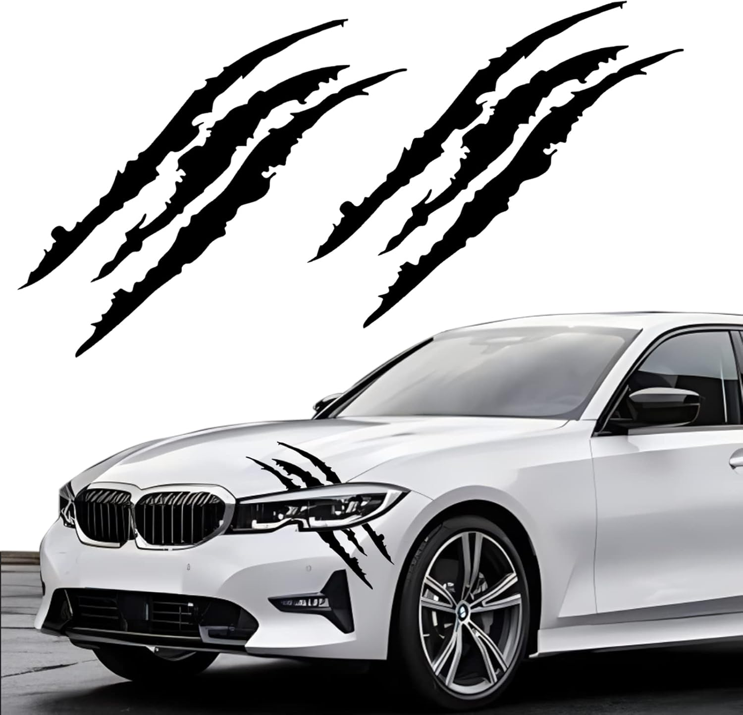 2PCS Claw Mark Decals for Cars,Headlight Car Sticker,Stripes Scratch Decal Vinyl for Sports Cars SUV Pickup Truck Window Motorcycles Ect (Red)