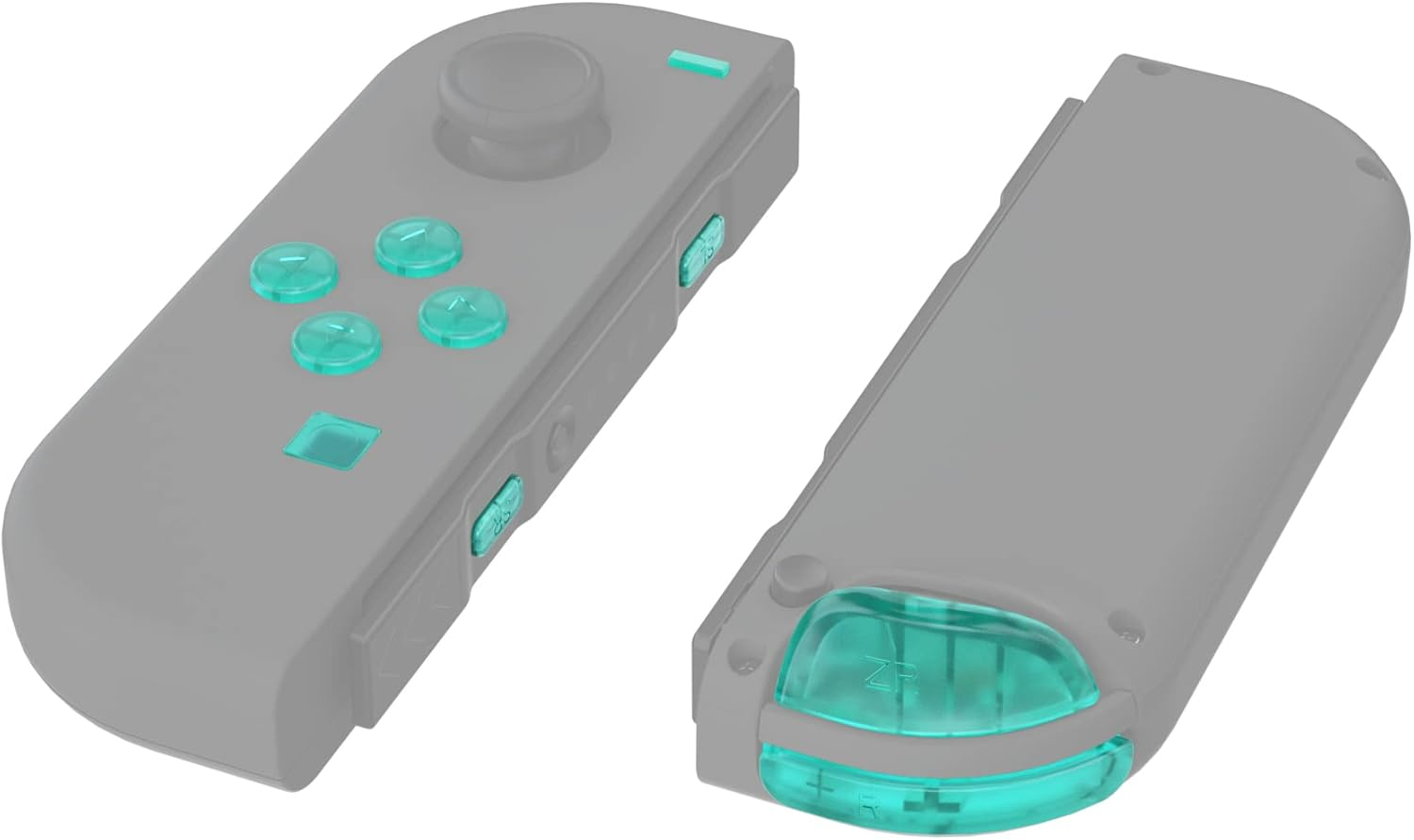 Extremerate Emerald Green Replacement ABXY Direction Keys SR SL L R ZR ZL Trigger Buttons Springs, Full Set Buttons with Tools for Nintendo Switch & Switch OLED Joy-Con - Joycon Shell NOT Included
