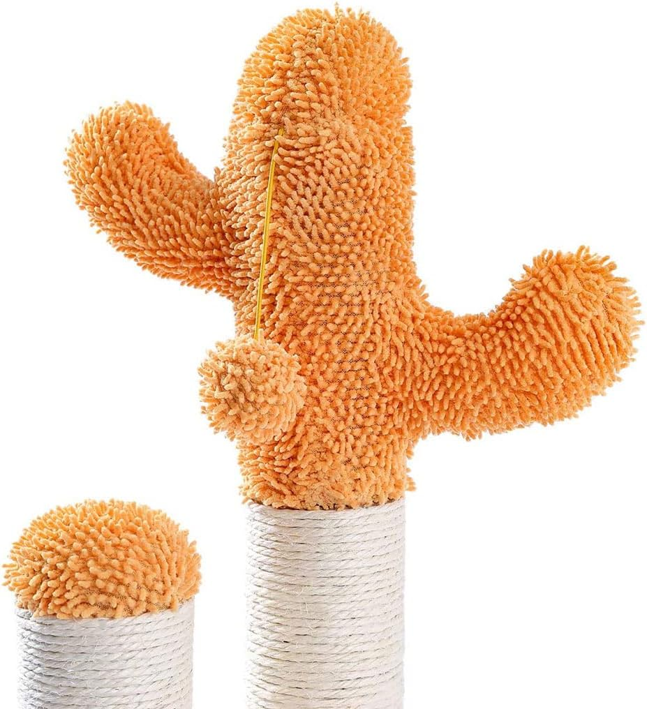 Cat Tree Tower Cat Climbing Frame with Sisal Rope Cat Cactus Scratching Post with Hanging Toys Cat Towers Cat Climbing House image number 2