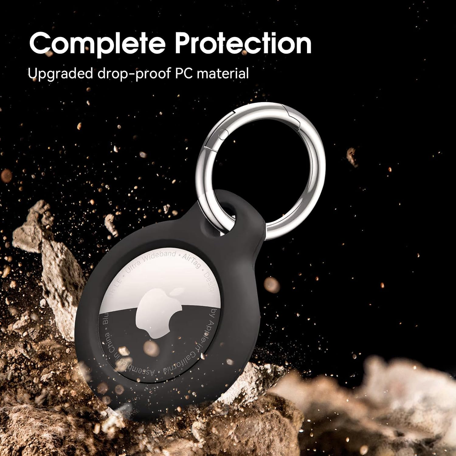 PAIFIEVD Airtag Holder Air Tag Case with Keychain, Anti-Scratch Airtags Key Chain for Apple Air Tags, Airtag Accessories for GPS Item Finder Tracker image number 2