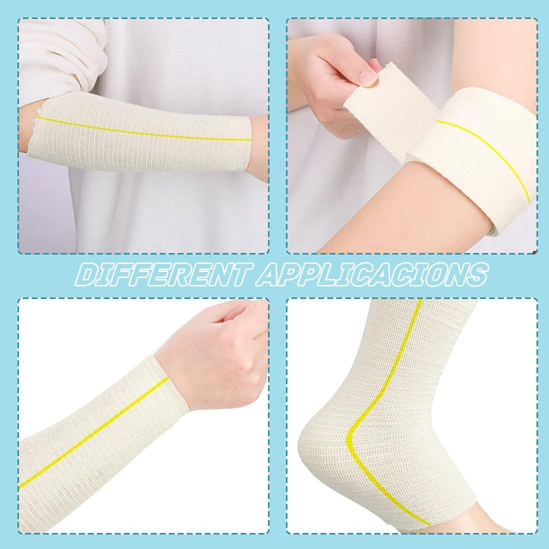 Elastic Tubular Support Bandage, 1 Roll Two Way Stretch Tubulars Bandage, Stretch Dressing Retainer Gauze Stockinette Tubing,Tubular Elastic Sport Bandages image number 4