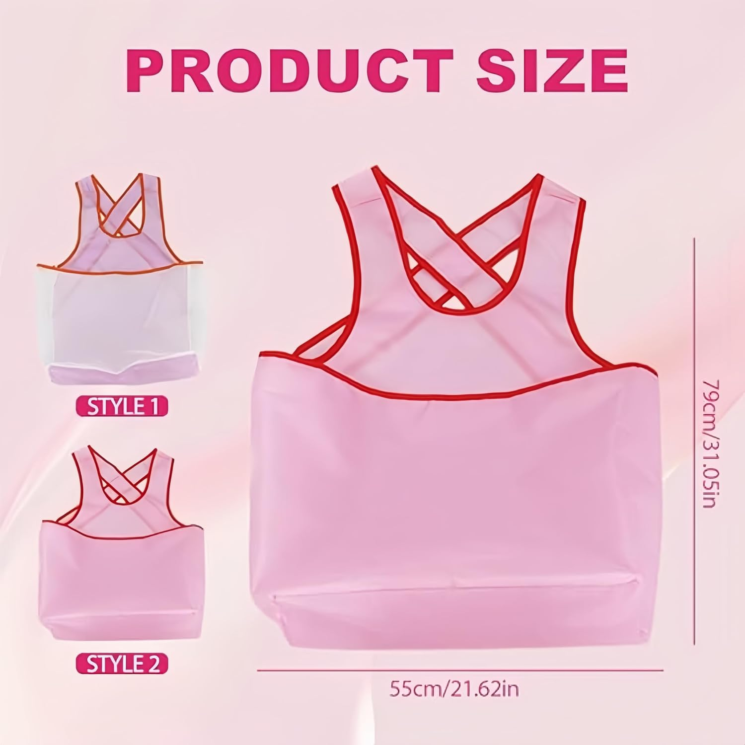 Febohao 2Pcs Laundry Apron Waterproof Apron for Women Laundry Storage Portable Laundry Apron with Pouch image number 5