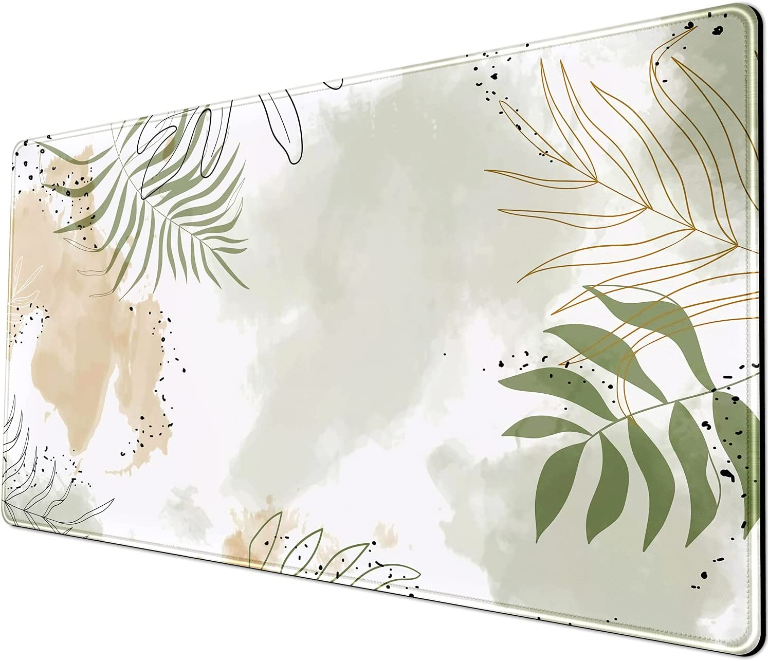 XL Mouse Pad Gaming Mouse Pad (31.5X15.7 In), Large Non-Slip Base Mousepad with Stitched Edges, Waterproof Keyboard Mouse Mat Desk Pad for Work Blue and Grey Pink White Peony &hellip;