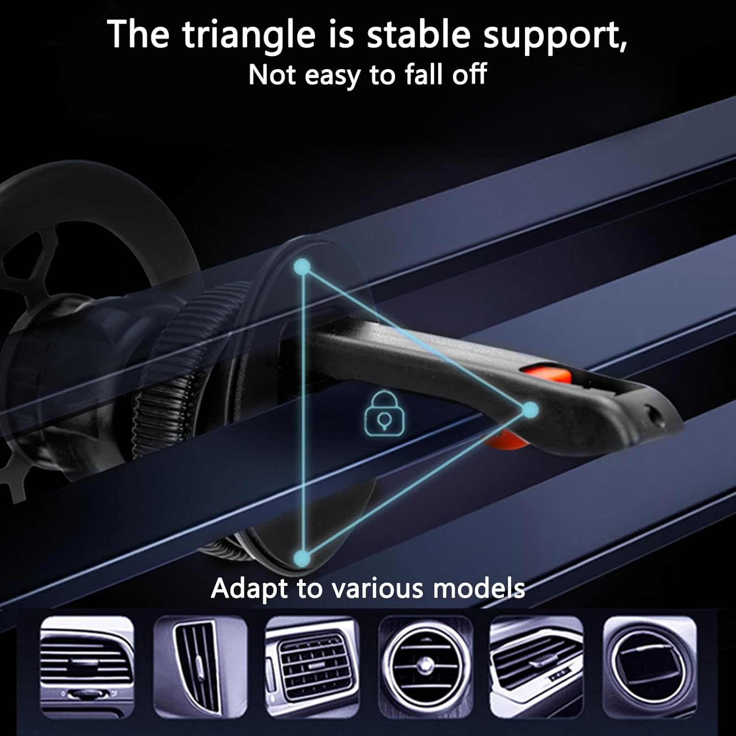 GUAGUA Strong Magnetic Car Phone Holder for Air Vent, for Magsafe Car Mount with 360&deg; Rotation, Universal Compatibility for Iphone and Android Phones, Ideal for Car Travel,Black image number 5