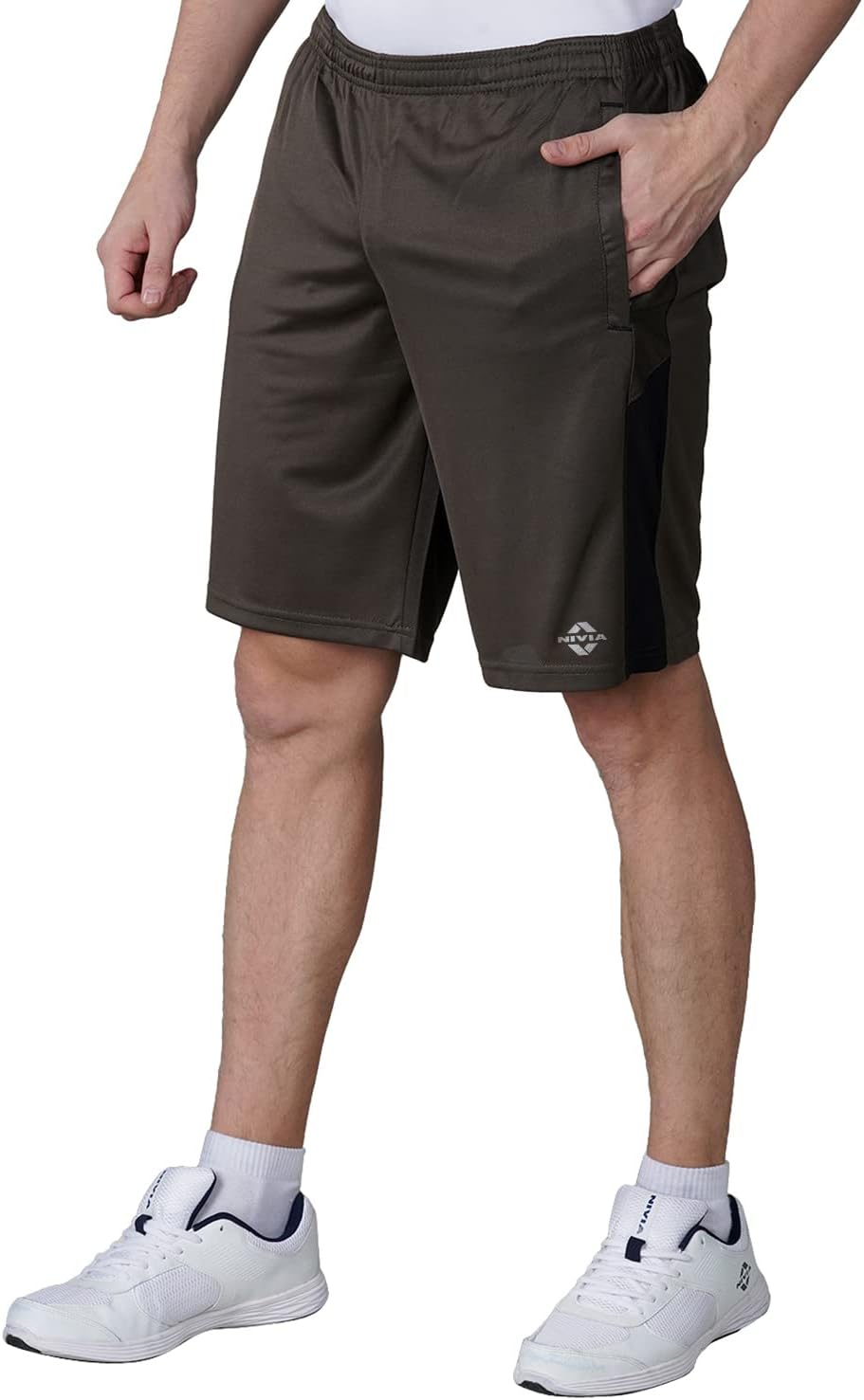 Nivia Sporty_4 Shorts (Olive Green, XXL) | Light Weight | Comfortable | Stylish | Casual | Gym | Running image number 6