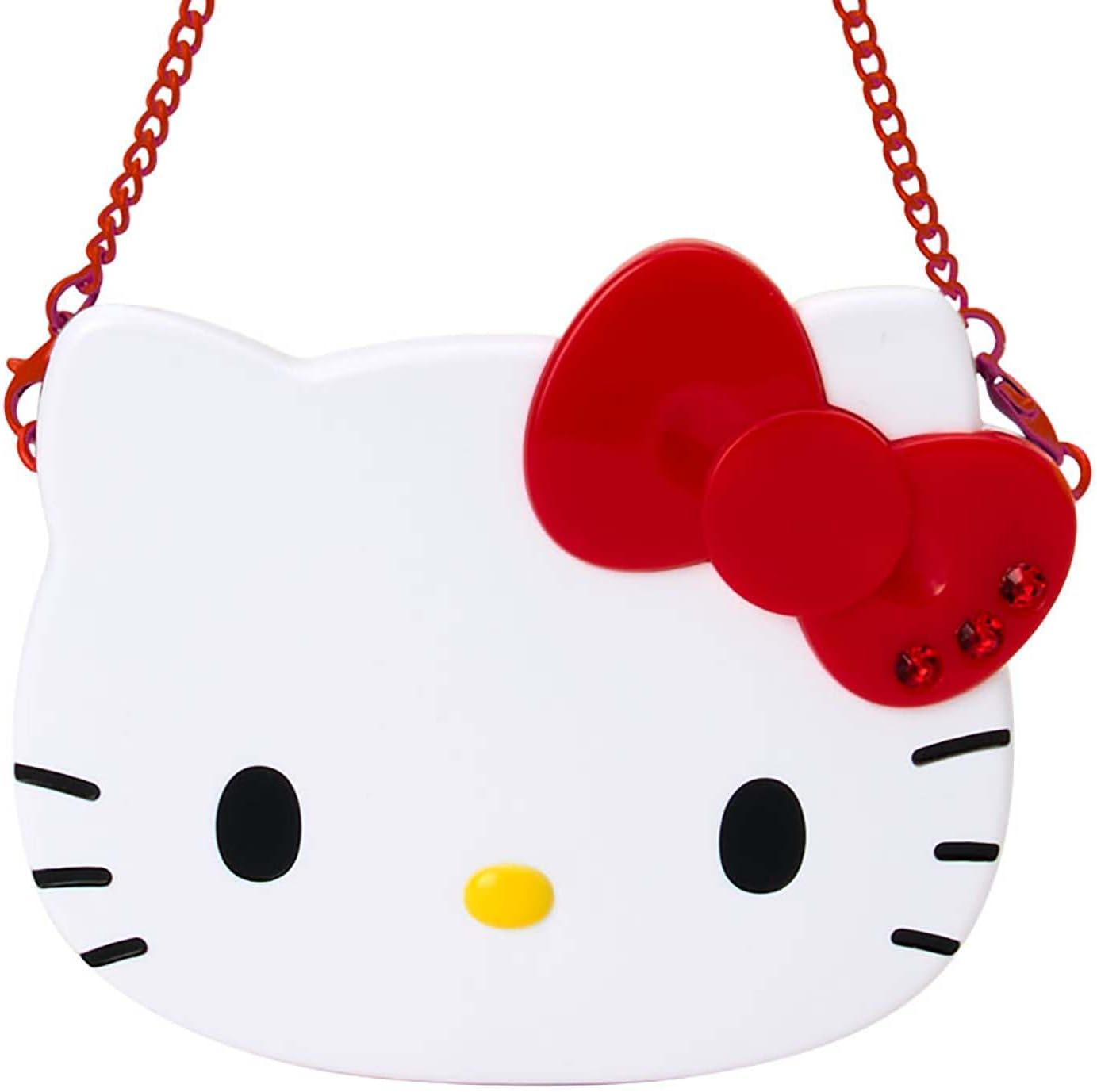 Sanrio 407127 Double Sided Mirror with Chain (I Love Hello Kitty) - Red image number 6