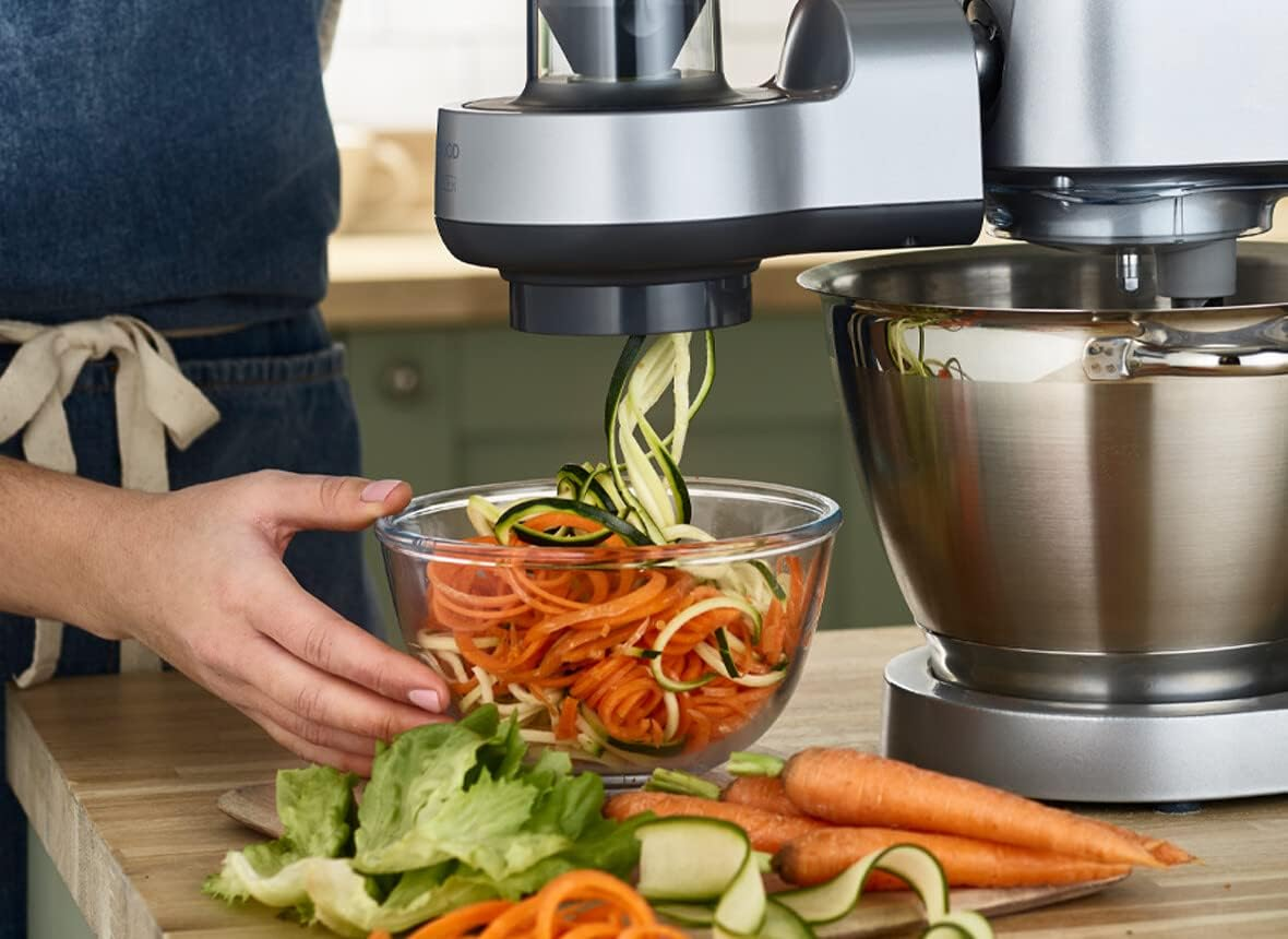 Kenwood Spiralizer Attachment KAX700PL, Turns Fruit and Vegetables into Noodles or Ribbons, Silver image number 6