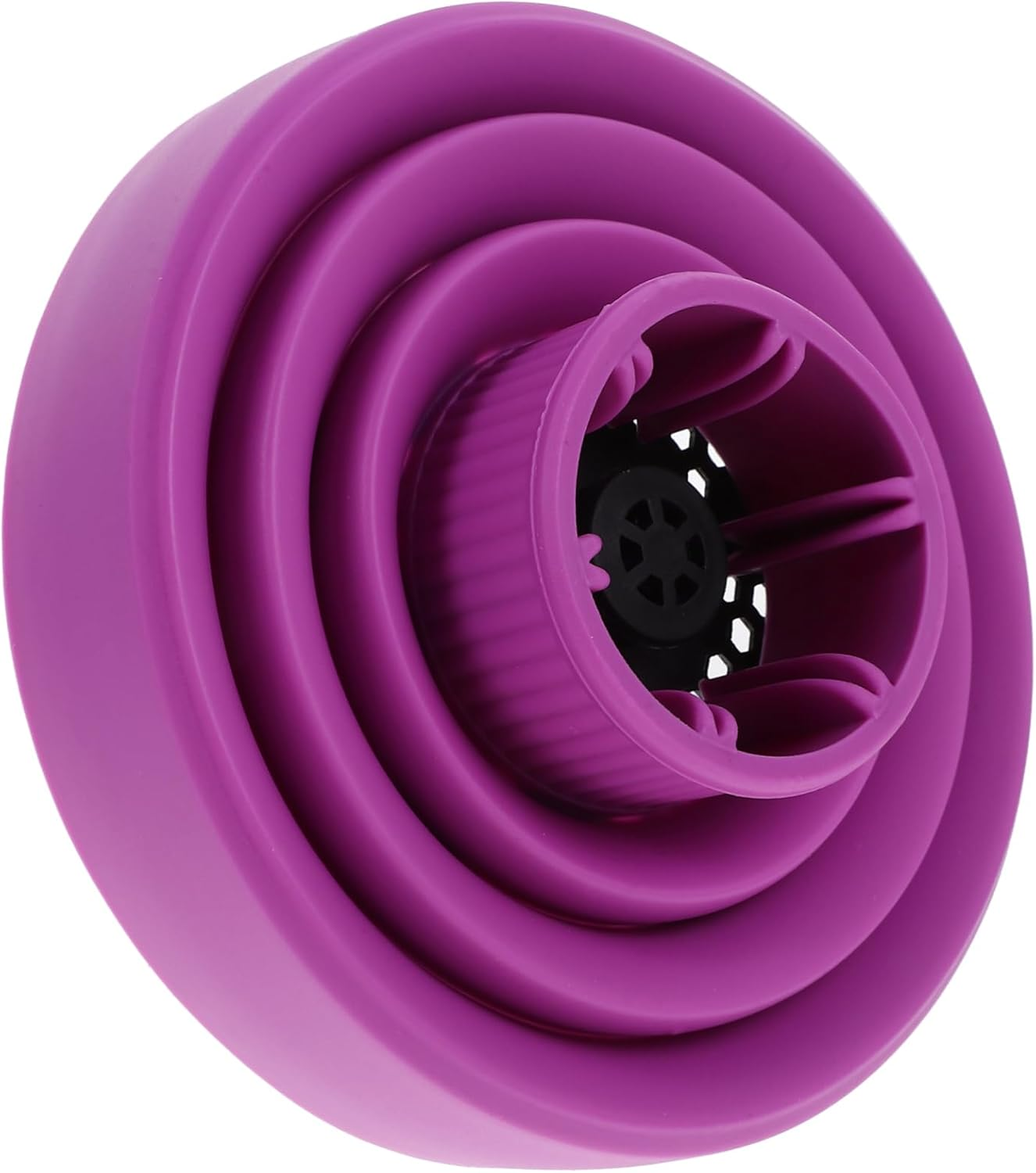 Retractable Folding Silicone Hair Dryer Diffuser Blow Dryer Accessory for Curly and Wavy Hair Compatible Home and Salon Use Purple image number 2