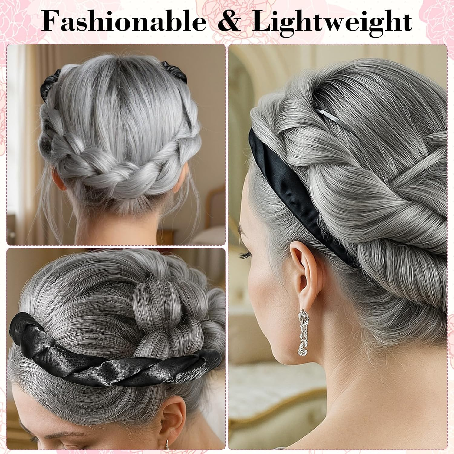 XLIUAX Heatless Curling Rod Headband, Heatless Curls Overnight Headband for Short Long Hair No Heat Overnight Curls with Thin Curlers to Sleep in Lazy Natural Soft Wave DIY