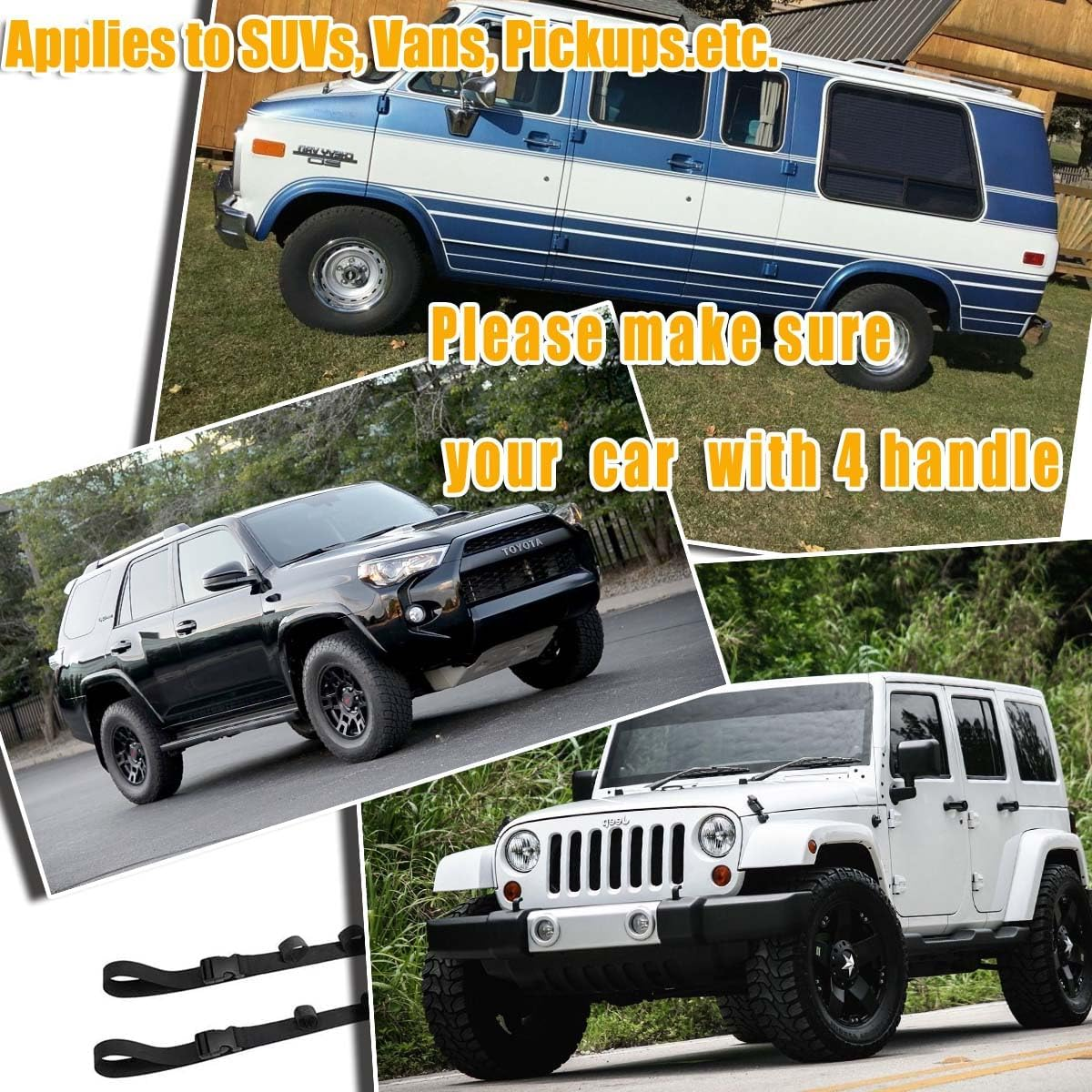 5 Rod Capacity Nylon Car Fishing Rod Carrier Heavy Duty Adjustable Fishing Pole Strap for Trucks Suvs Vans