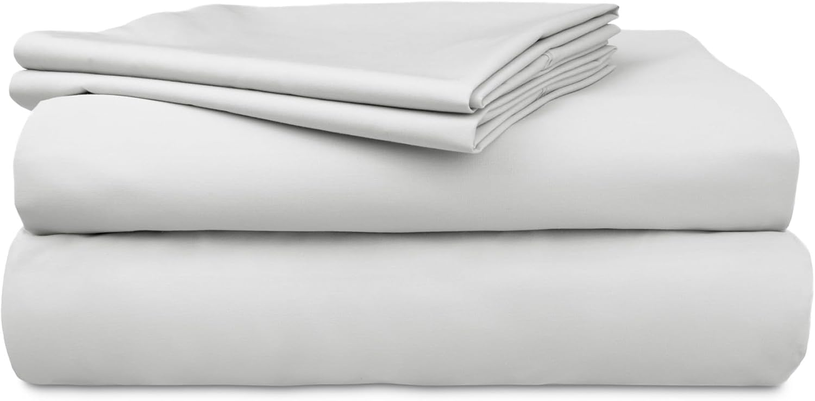 Algodon 300TC Cotton Bed Sheet Set with Pillowcases, Silver, King image number 4