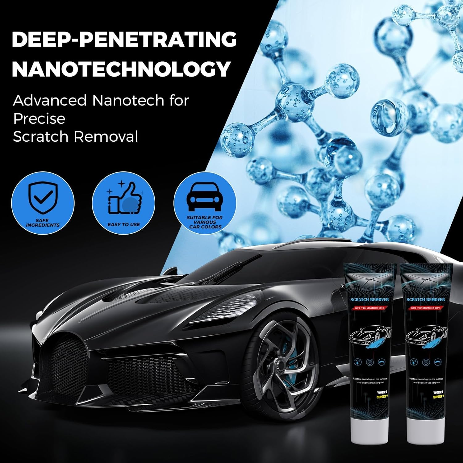 Car Scratch Remover - 2025 Nano Sparkle Cloth, Repair Small Scratches & Water Spots for All Cars image number 6