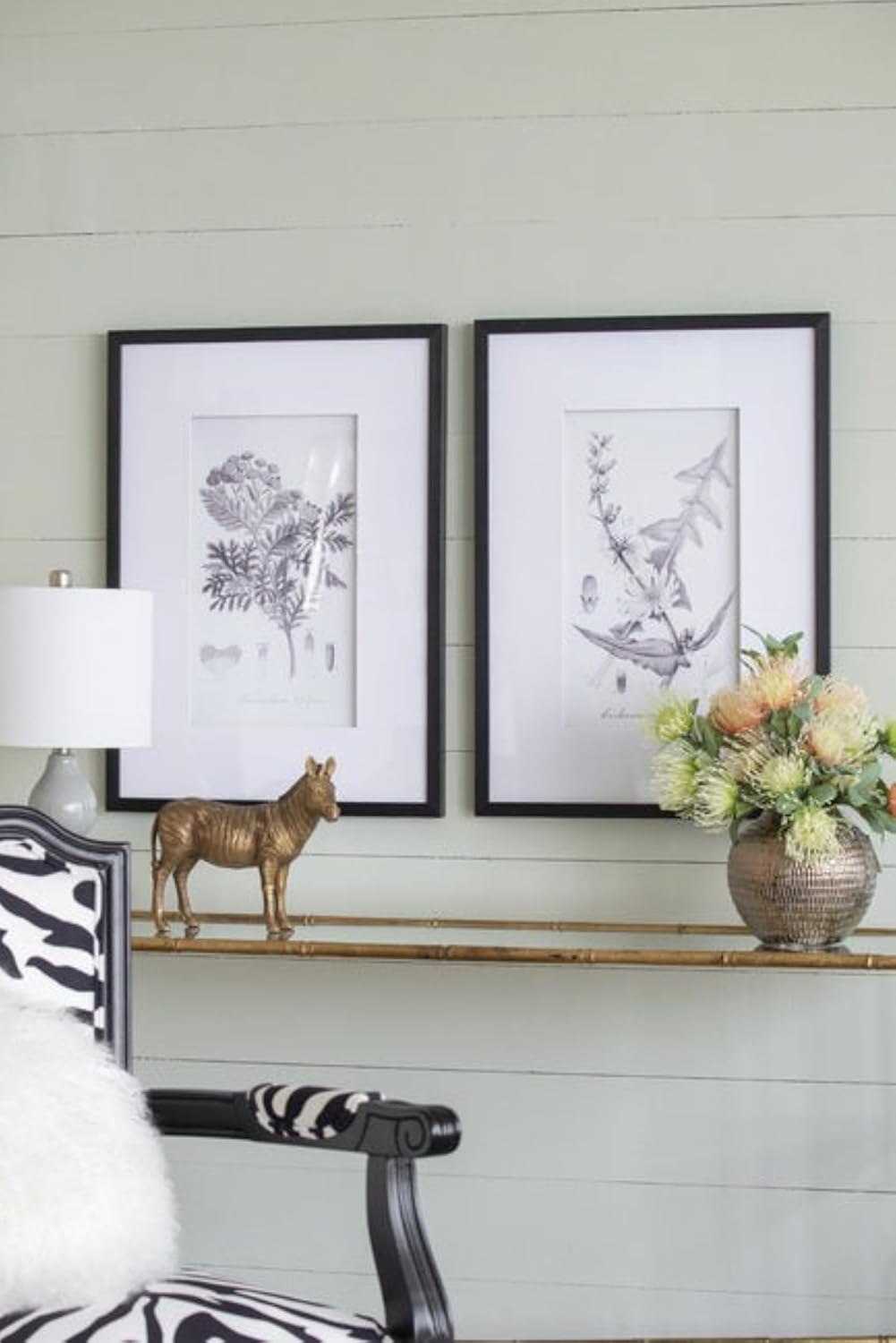 Dasch Design Flora and Fauna Framed Prints behind Glass Set of 4