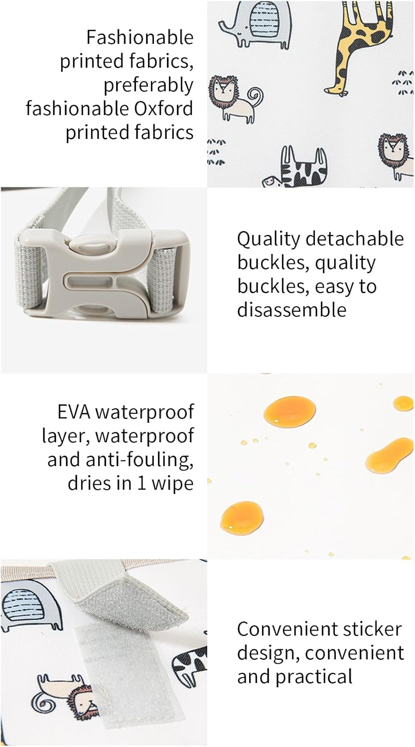 Diaper Changing Pad - Diaper Changing Mat Waterproof - Foldable Travel Accessories with Wipes Pocket for Stroller Boy Girl Parents Dad Nursery Daycare Hospital Airplane image number 2