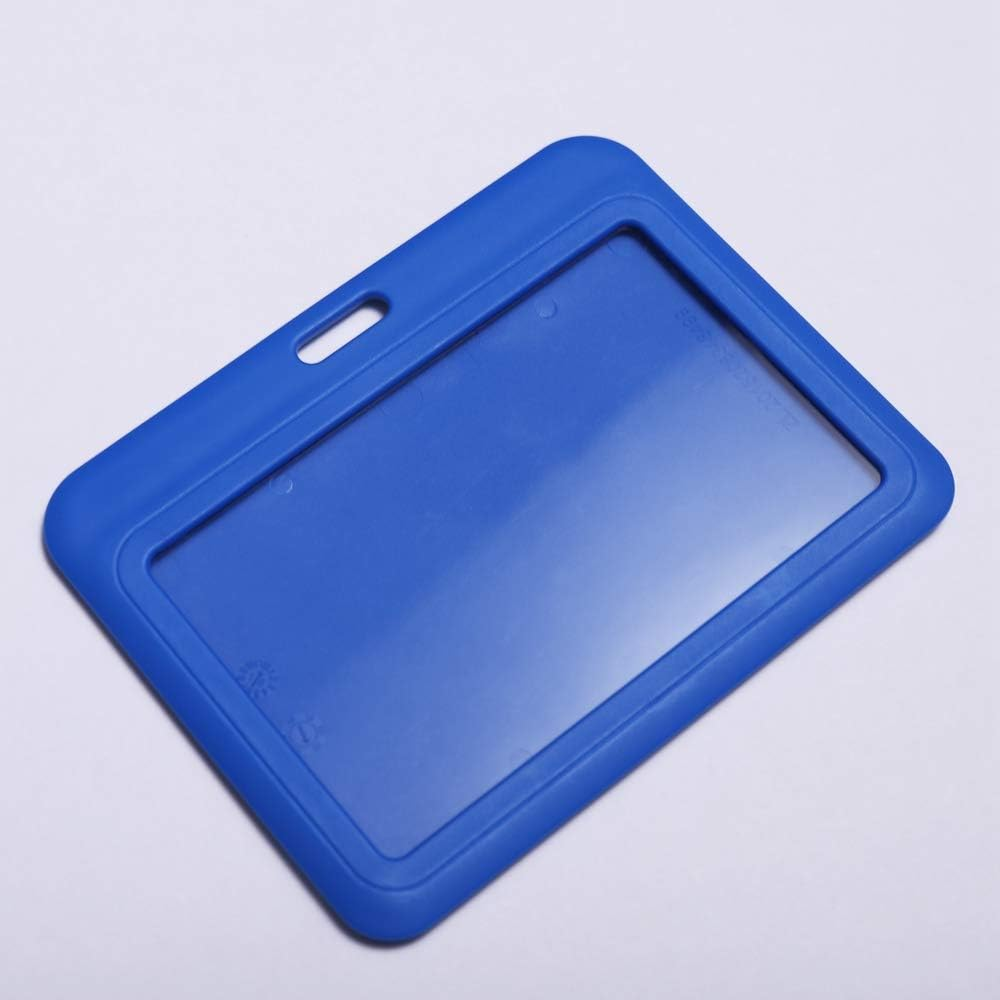 ID Badge Holder Case Horizontal with Reel Clip Retractable Heavy Duty Credit Card Business Card Office Supplies