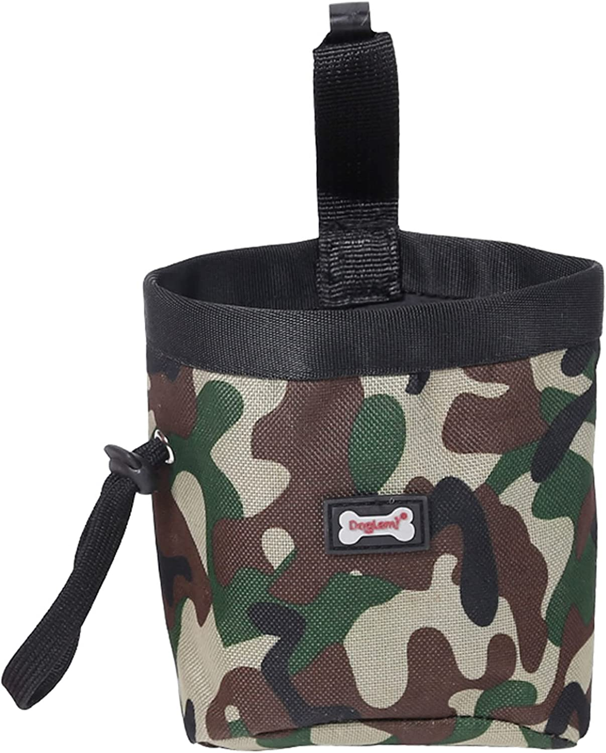 Dog Treat Pouch Bag for Training Walking Outing, MH MOIHSING Puppy Pouch Oxford Cloth Pet Snack Bag with Built-In Poop Bag Dispenser Hands Free Training Waist Bag Carries Pet Toys Treats Kibble,Green image number 5