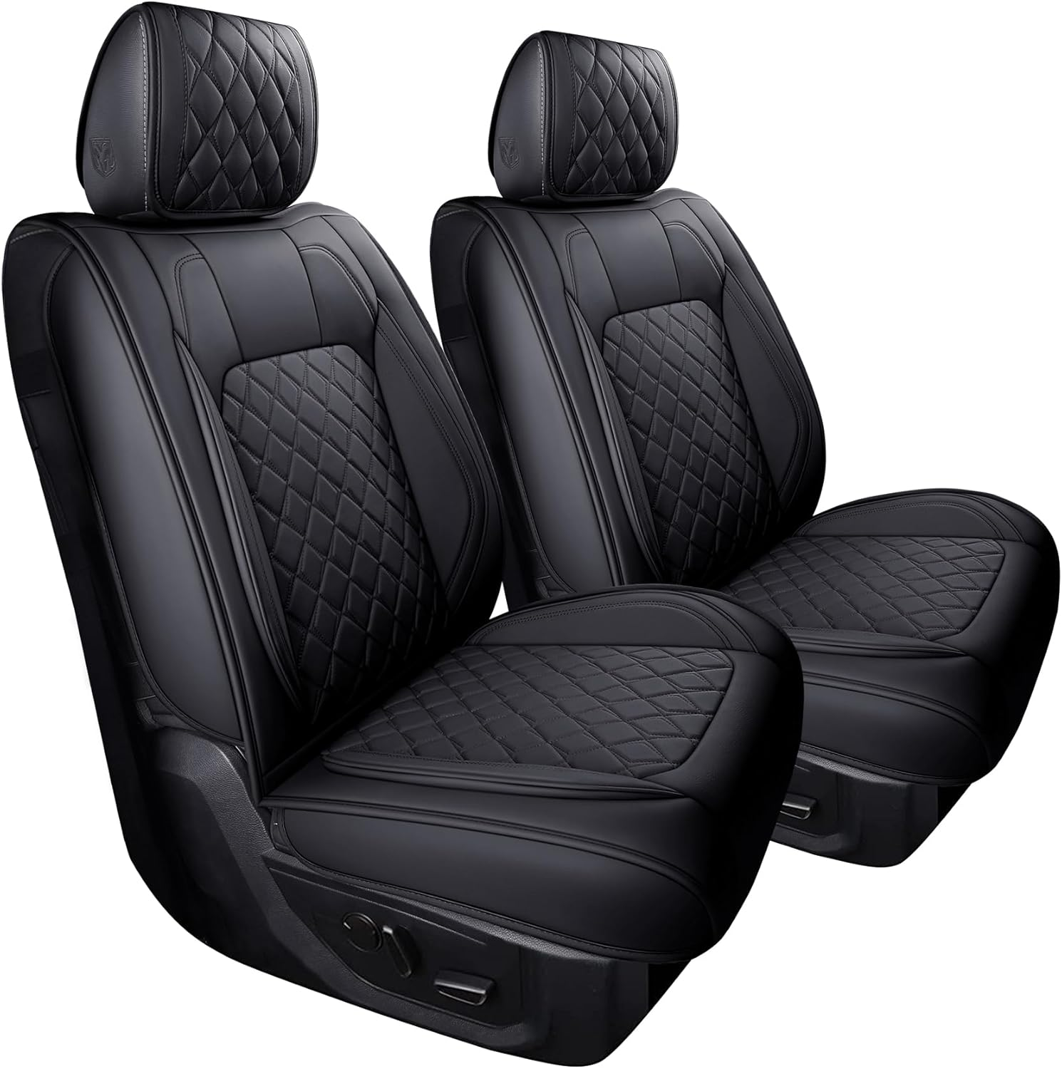 Aierxuan Dodge Ram Back Seat Covers Waterproof Leather Custom Fit 2009-2026 1500, 2010-2026 2500/3500 Crew Quad Regular Cab Pickup Cushions Compatible with Split Bench 40/60(Rear Seat/Black)