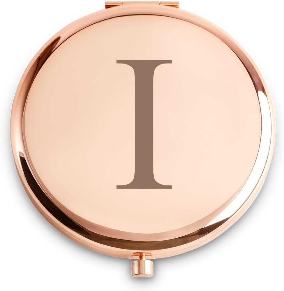 Personalized Compact Mirror Monogrammed Initial, Friendship Gifts Women Girls Her Friends, Unique Birthday Gifts Mom Wife Sister Daughter Grandma Niece Granddaughter Aunt - Beautiful image number 7