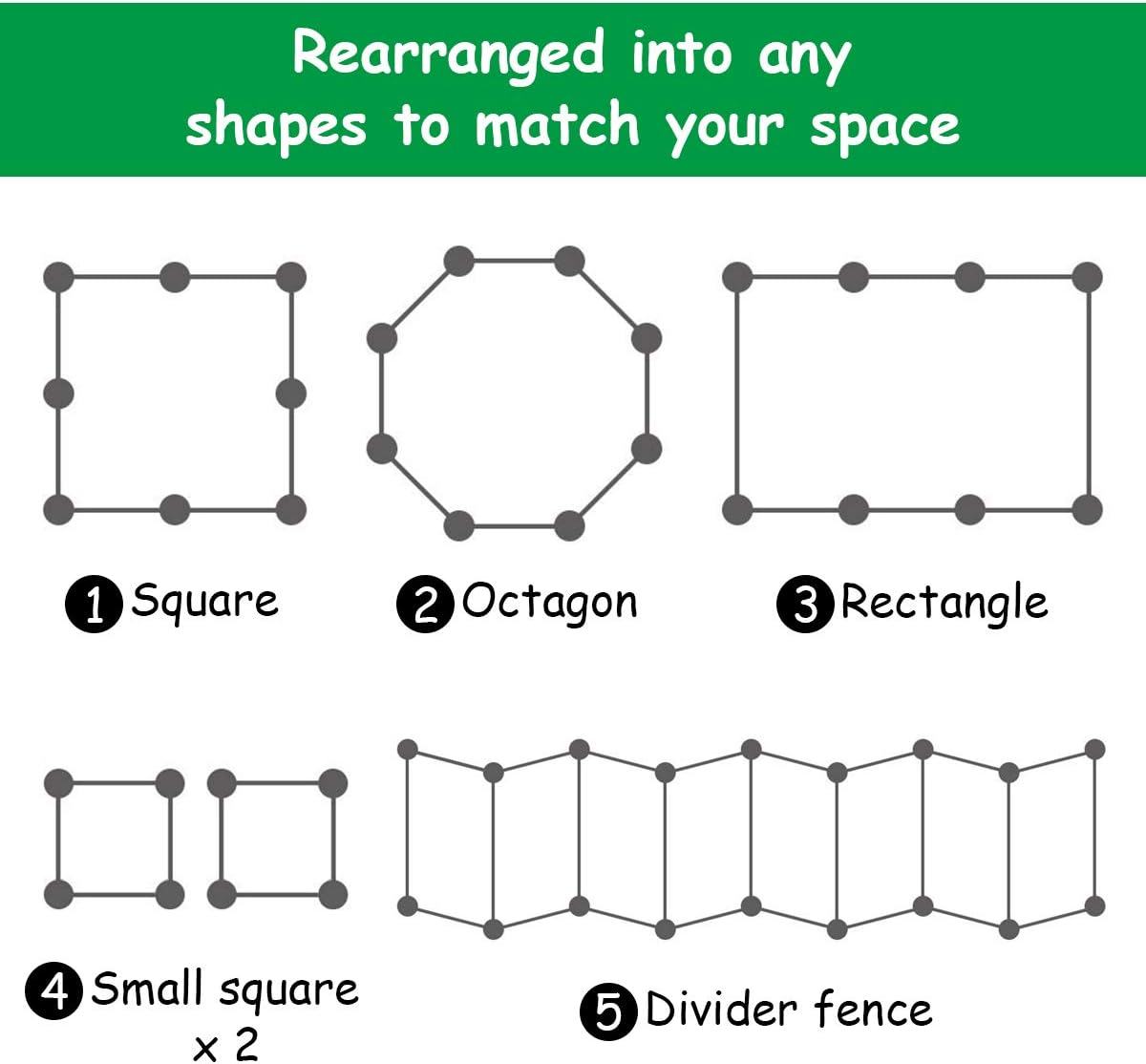 Giantex 40 Inch Dog Fence with Door, 16/8 Panels Dog Playpen for outside Large Dogs, Portable Pet Playpen Fencing Enclosures, Heavy Duty Metal Camping Fences for the Yard (8 Panels, 40 Inch) image number 1