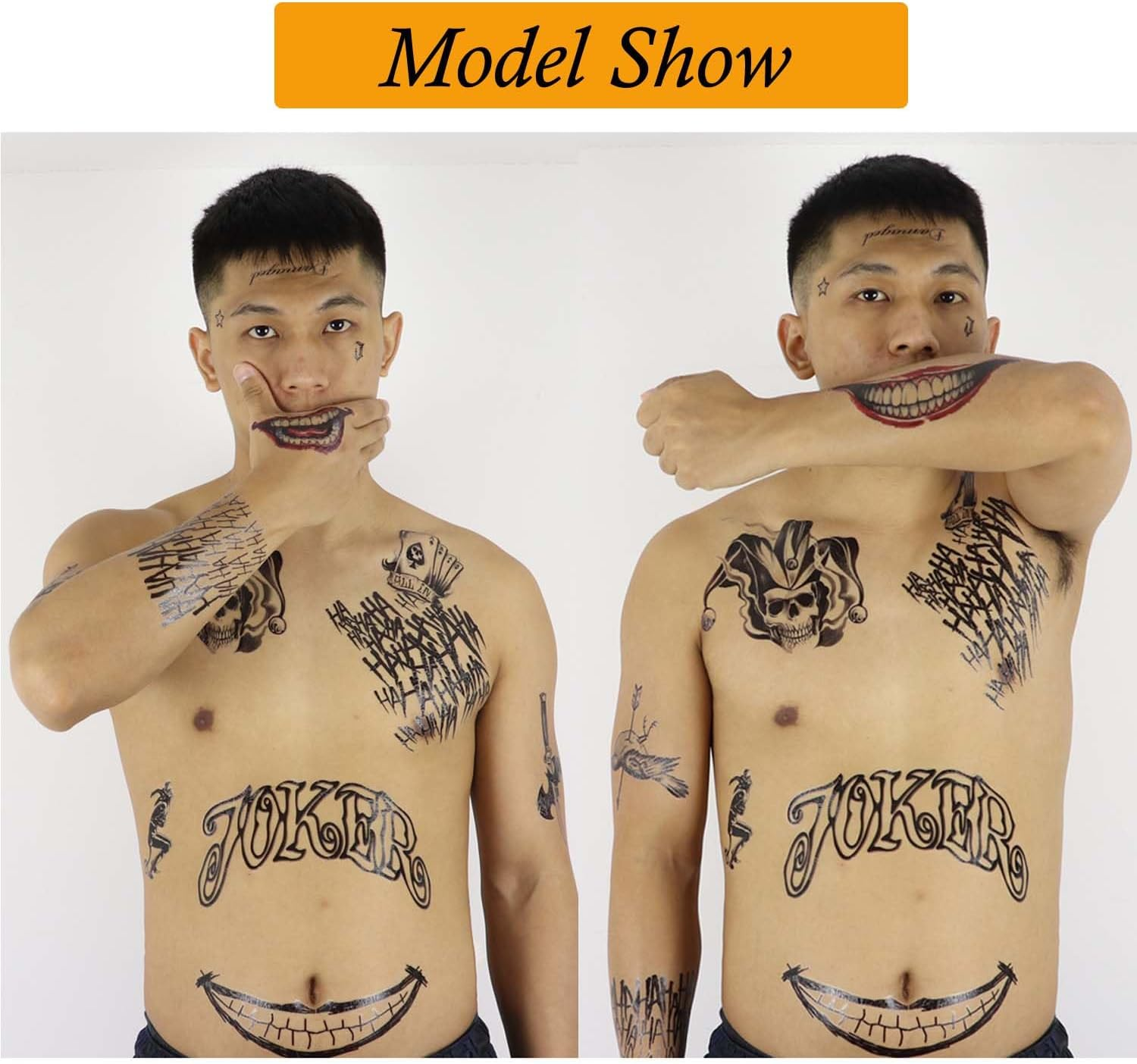 3 Sheets Halloween Temporary Tattoos,Tattoo Sticker Perfect for Halloween,Cosplay, Costumes and Party Accessories - A image number 5