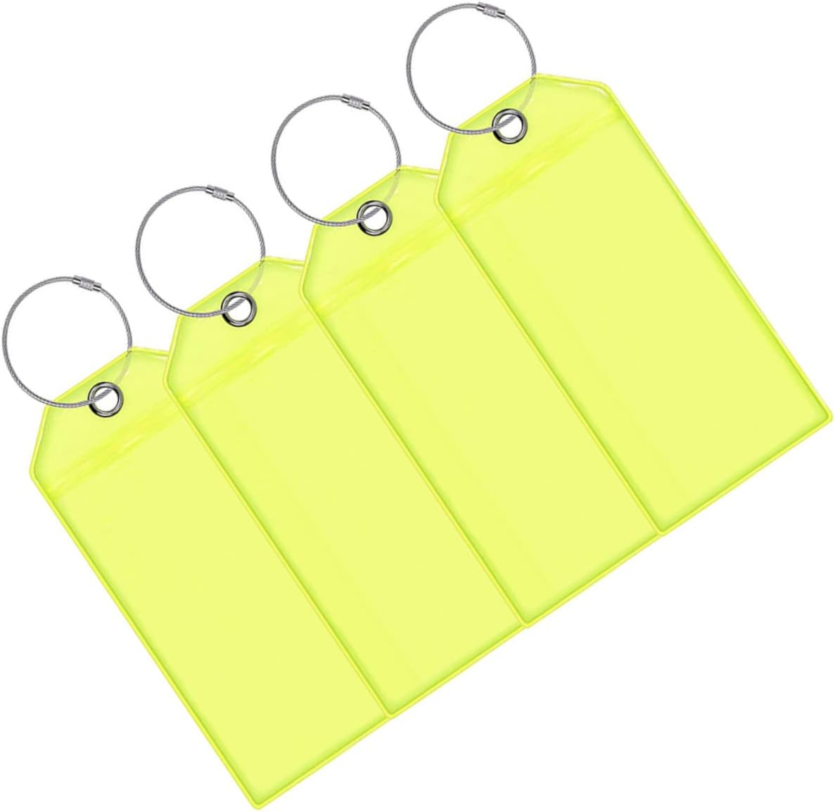 OATIPHO 4Pcs PVC Luggage Tags Travel Suitcase Identifiers Luggage Tags for Suitcases Identify