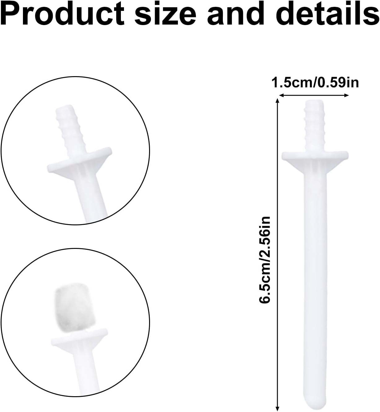 Penitue 100Pcs Nose Wax Sticks, Plastic Multifunctional Nose Hair Wax Sticks for Men Women Face Ear Nostril Hair image number 1