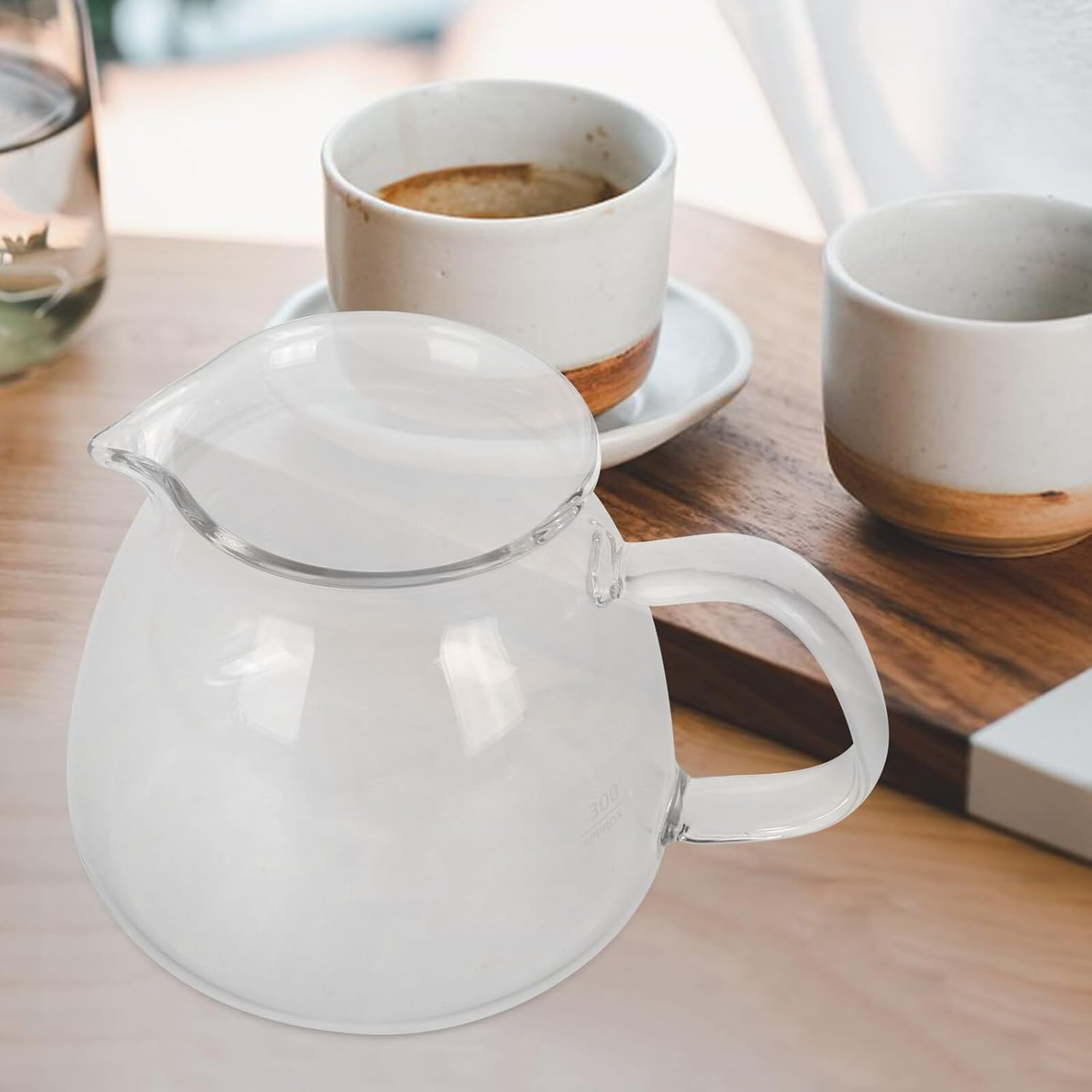 VALICLUD Manual Glass Coffee Pot Server Pot for Tea Steeper Carafe Design for Home Use for Milk Coffee Sharing image number 2