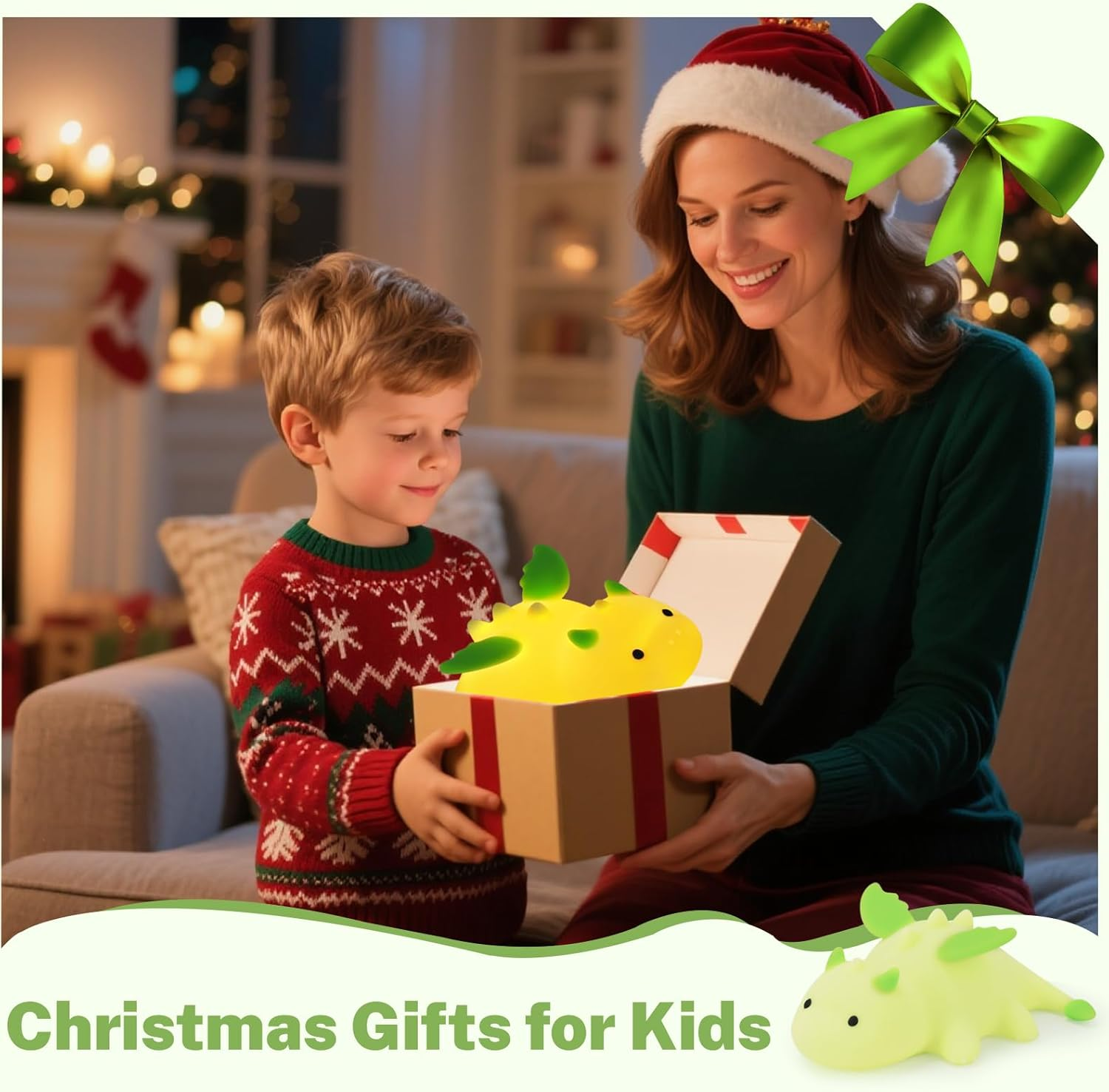 Milk Dragon Night Light Children'S Night Lamp Dimmable Silicone Baby Night Light with Magnetic Function, USB Battery Move Animals Lamp for Children'S Room Girls, Touch Lamp Bedside Table Gifts For