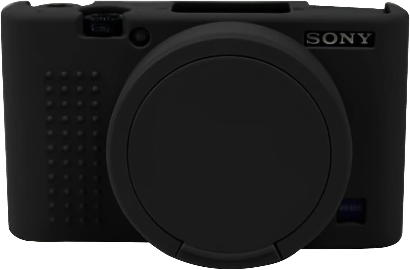 Camera Case for  RX100 VII, Soft Silicone Protective Cover Protector Skin Removable Lens Cover for  DSC-RX100 VII DSC-RX100M7 Digital Camera (Black with Lens Cover)
