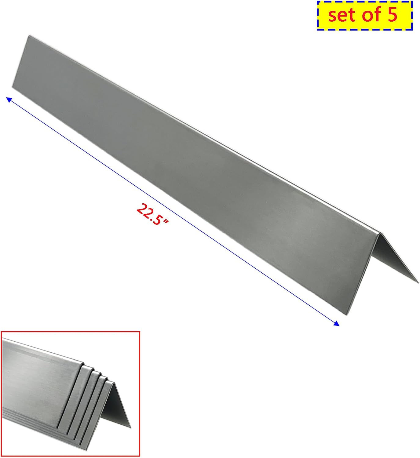 Direct Store Parts Kit DG230 Replacement Weber Genesis Silver/Gold B&C Spirit 700 Grill Burner & Heat Plate (SS Burner + SS Heat Plates) image number 3