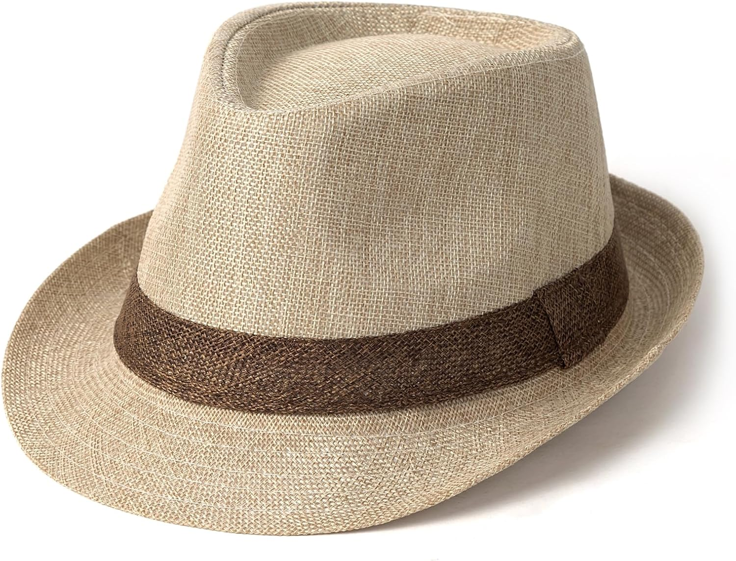 Lisianthus Fedora Hat for Men Panama Trilby Hat Short Brim Summer Sun Hat