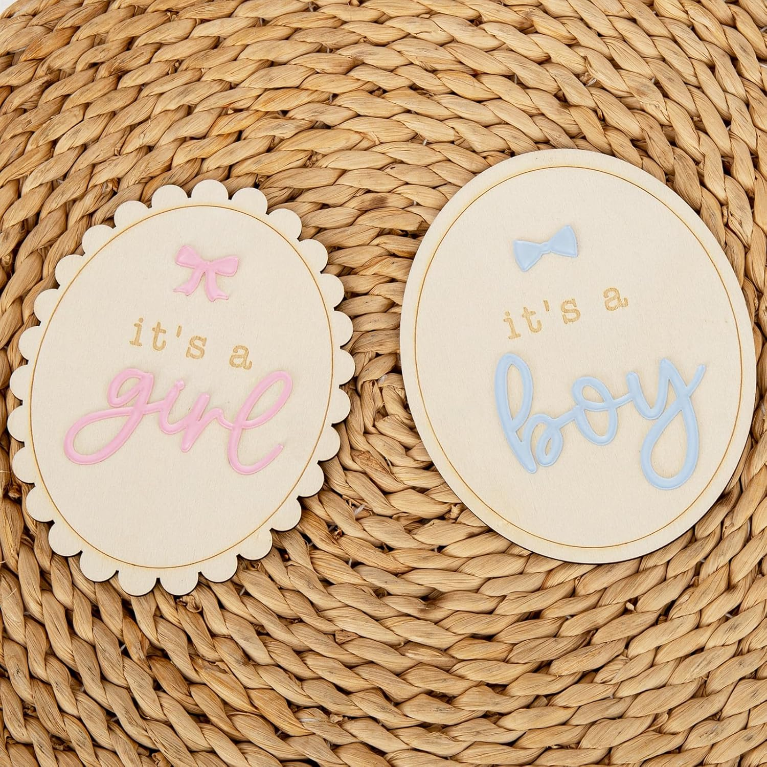 2PCS Hospital Gender Reveal It'S a Boy It'S a Girl Wooden Sign, Gender Reveal Hospital Sign, Baby Birth Announcement Sign Prop image number 6