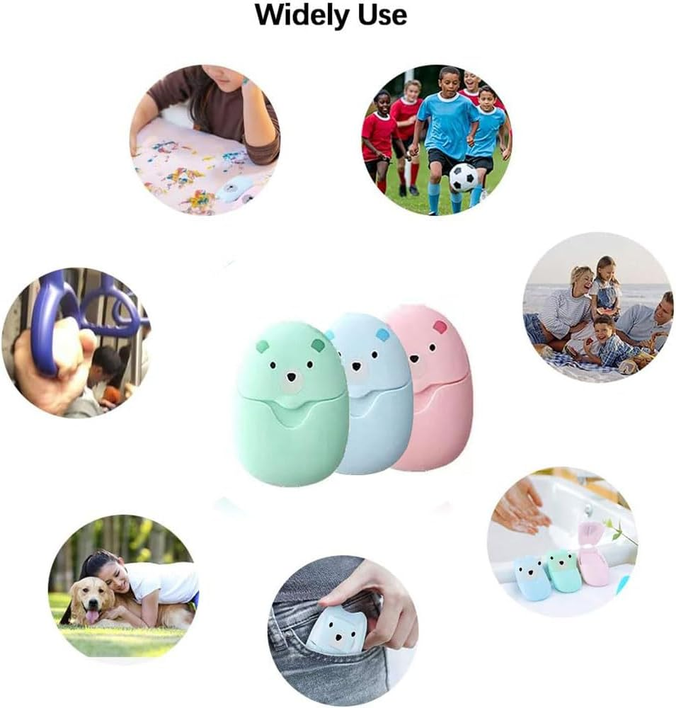 Portable Travel Soap Paper Sheets, 6 Boxes 300 Sheets Mini Disposable Paper Soap Sheets,Travel Soap Paper Sheets Disposable Soap Paper,Disposable Paper Soap Sheets Hand Washing Bath Scented Paper Soap image number 3