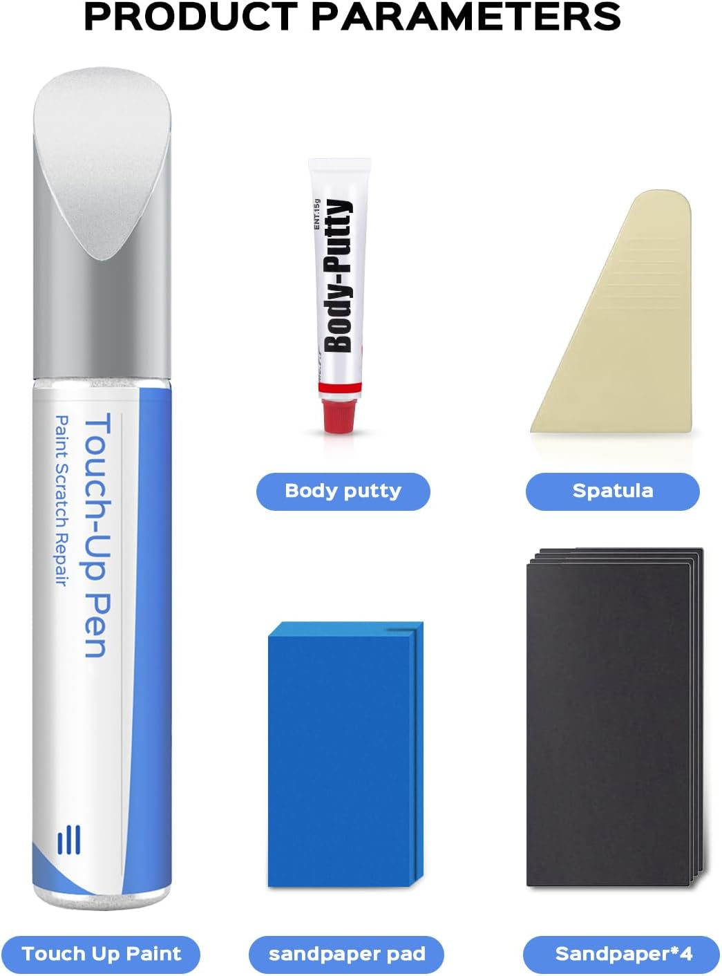 Glacier White Metallic(Ls9R/2Y) Touch up Paint Repair Kit Compatible with Audi - DIY Kit Exactly Matches Chips and Nicks image number 2