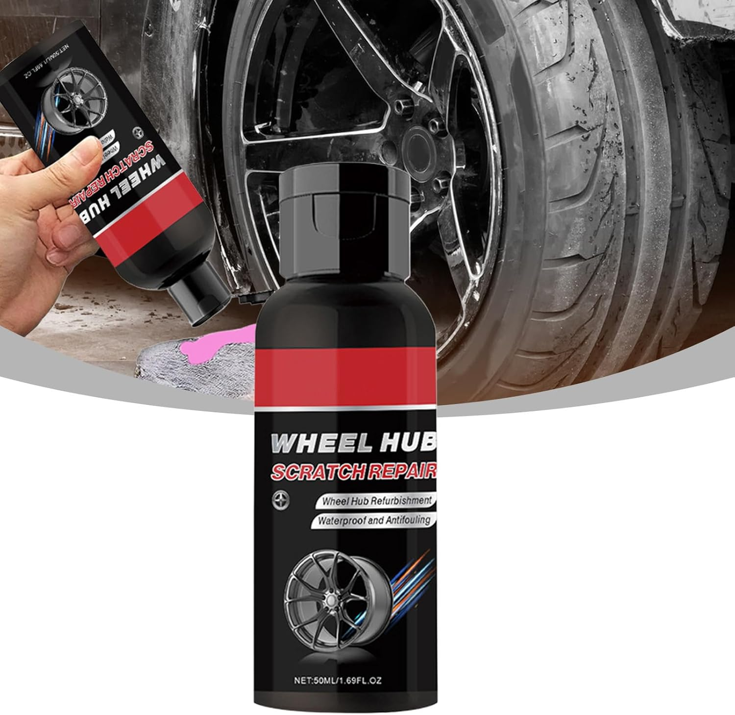 Car Rim Scratch Repair Paste | Wheel Hub Care Cream for Auto - Long-Lasting Tire Retreader for Small Car, Sedan, RV, and Truck