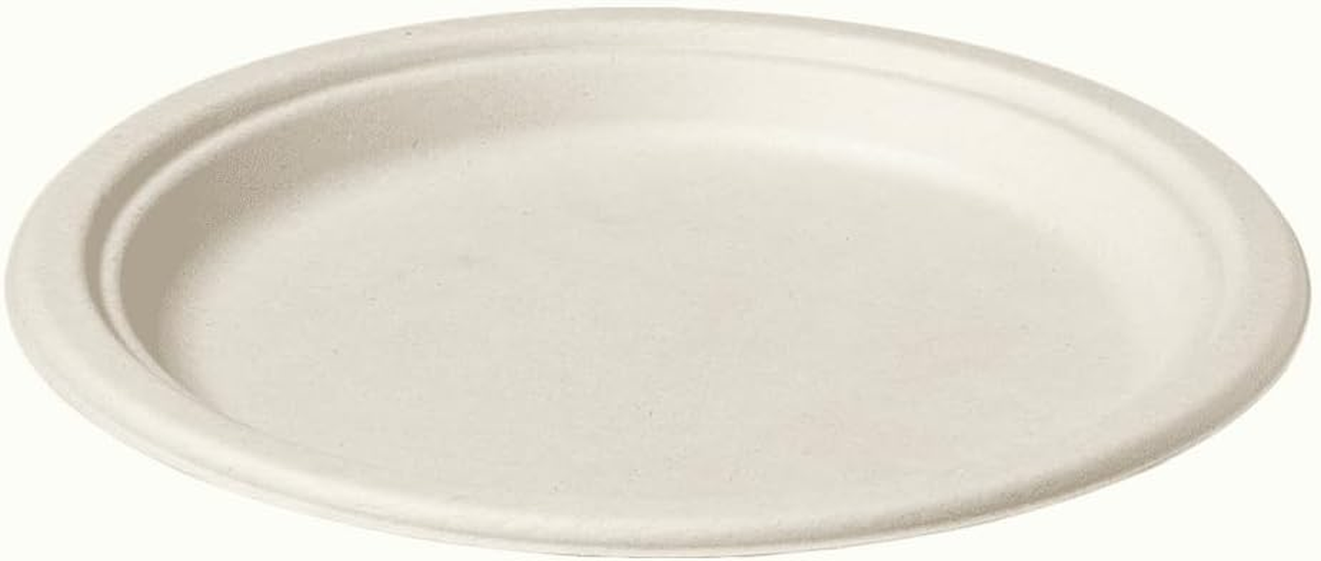 50 Pack, 15.5 Cm Sugarcane Plates, 6 Inch Disposable Plate, 100% Compostable Side Dish or Dessert Size Biodegradable Plate, for Hot and Cold Food, Eco-Friendly image number 4