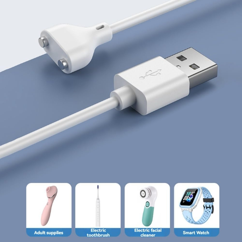 2PCS Magnetic USB DC Charger Cable, 0.8M Charging Cord for Massager, Electric Toothbrushes,Kids Watche, Cleanser image number 6