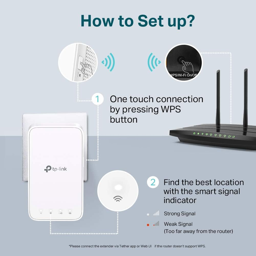 Tp-Link AC1200 Mesh Wi-Fi Range Extender, Dual Band, Wifi Extender, Smart Home, Wireless, Seamless Roaming, Onemesh, Gaming & Streaming, Works with Any Wifi Router (RE300) image number 4