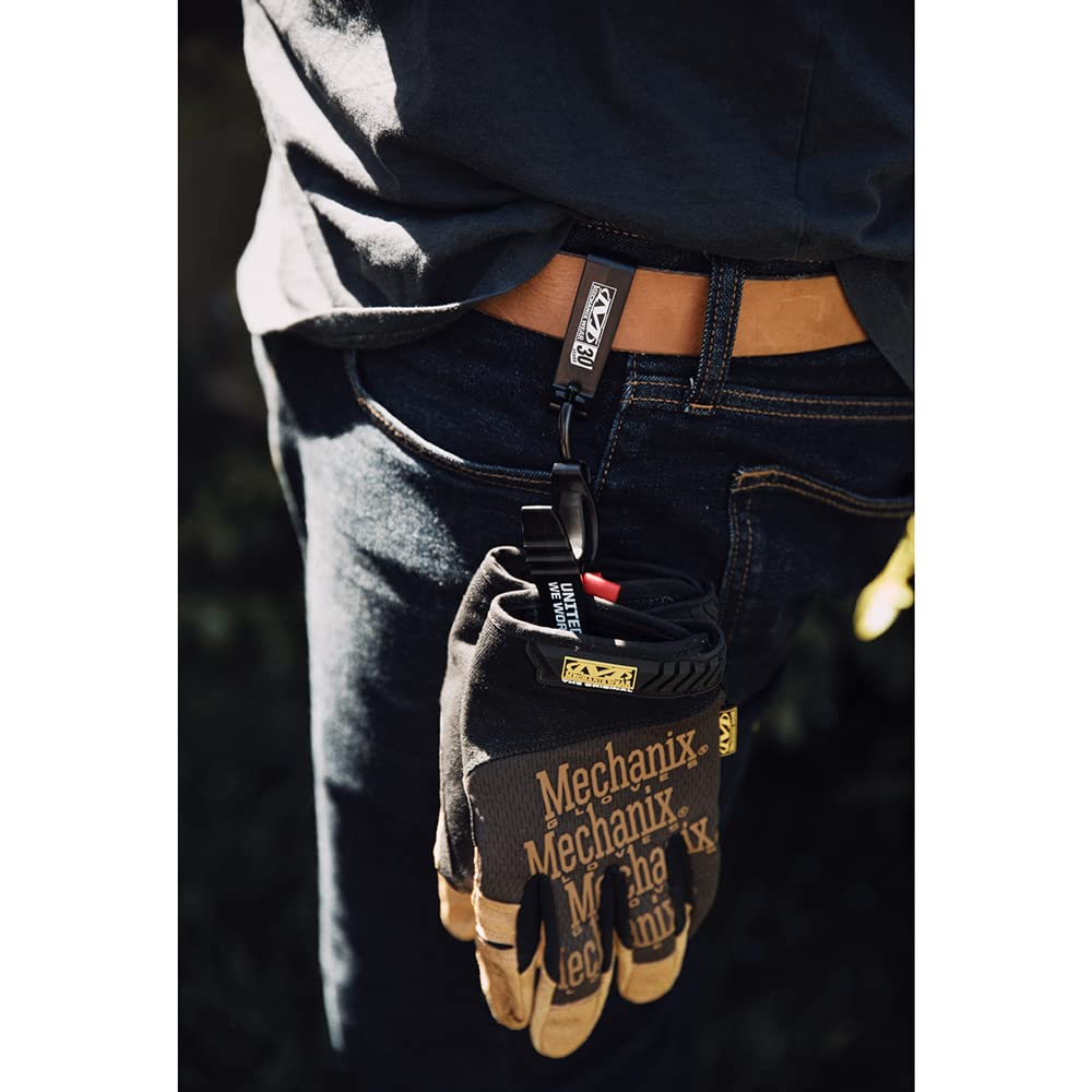 Mechanix Wear: Belt Glove Clips &ndash; Nonconductive Material, Detachable, Anti-Snap Design for Safety, Glove Clips for Construction, Electrical, Tactical, and Utility Work (Yellow) - Green image number 2