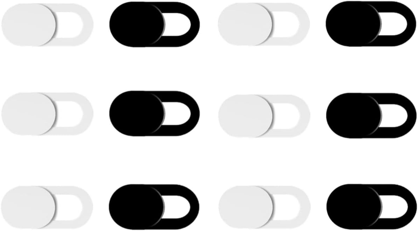 Webcam Cover Slide[6 Pack], 0.03 Inch Ultra Thin Privacy Sliders for Imac & Iphone/Macbook/Laptop/Ipad/Pc Accessories - Camera Blocker Security Protector - White Red