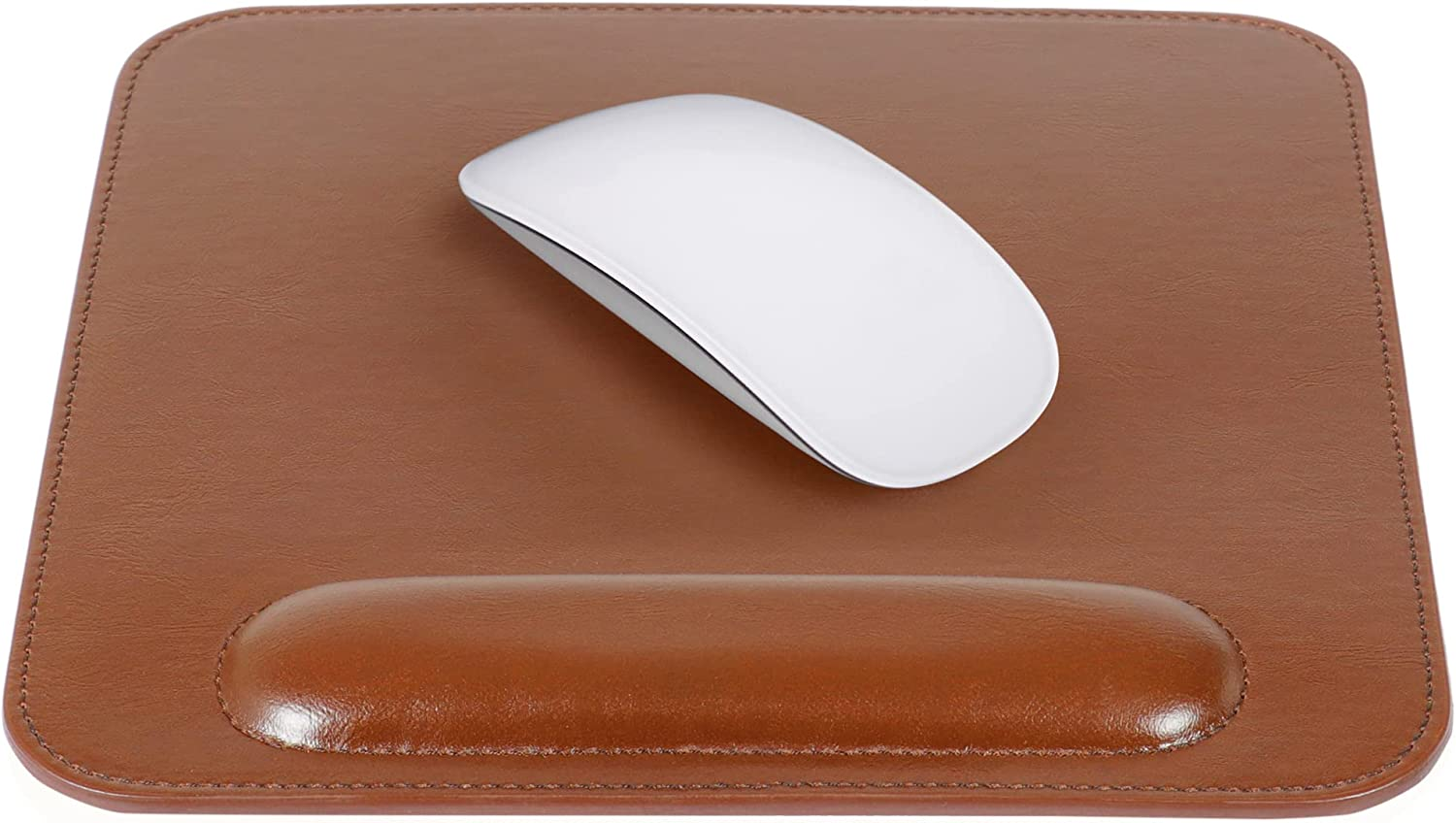 Londo Leather Mousepad with Wrist Rest (Light Brown) image number 2