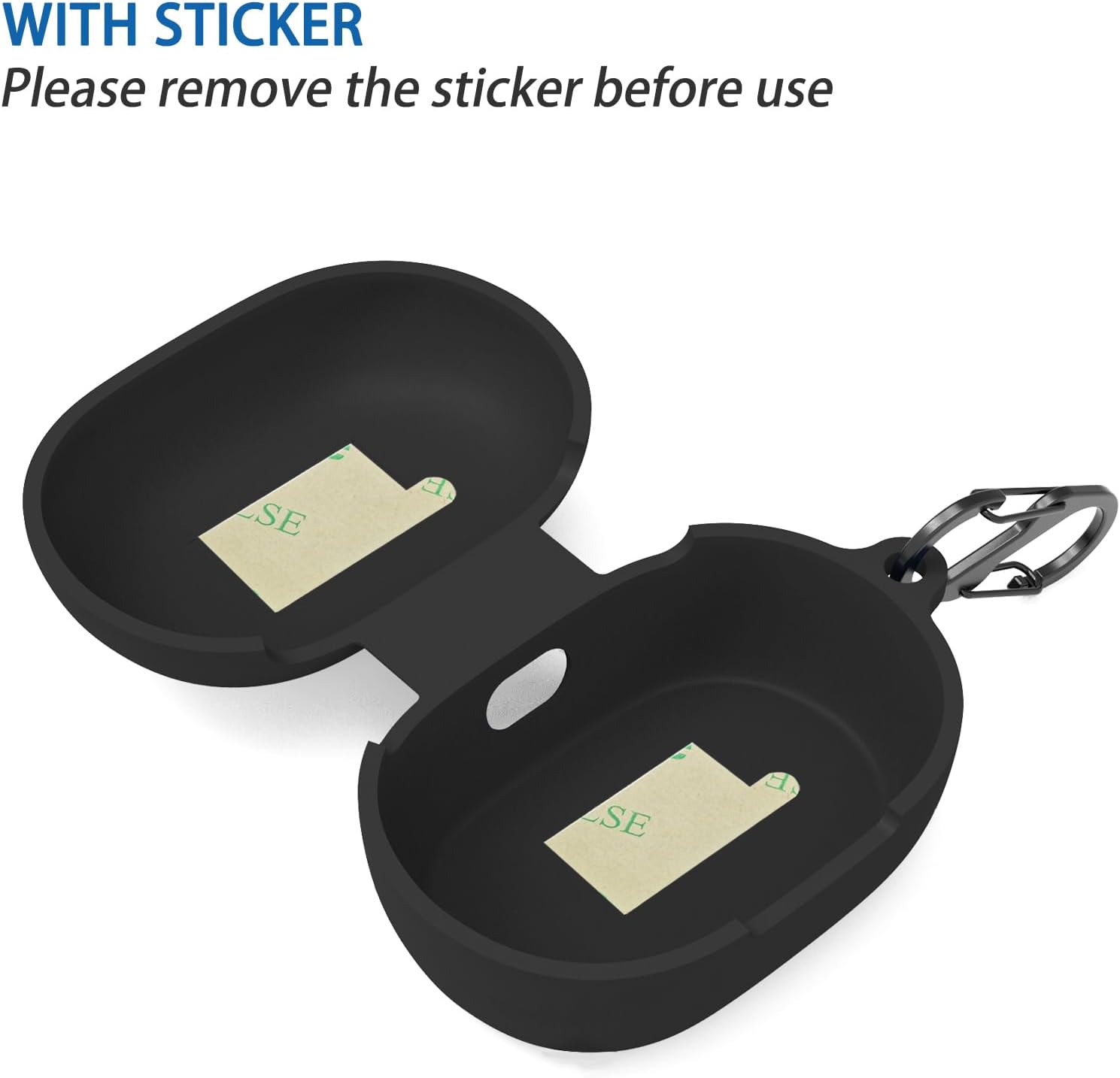 Haotop Soft Silicone Protective Case Cover Compatible for Bose New Quietcomfort Earbuds 2024 (Black) image number 4